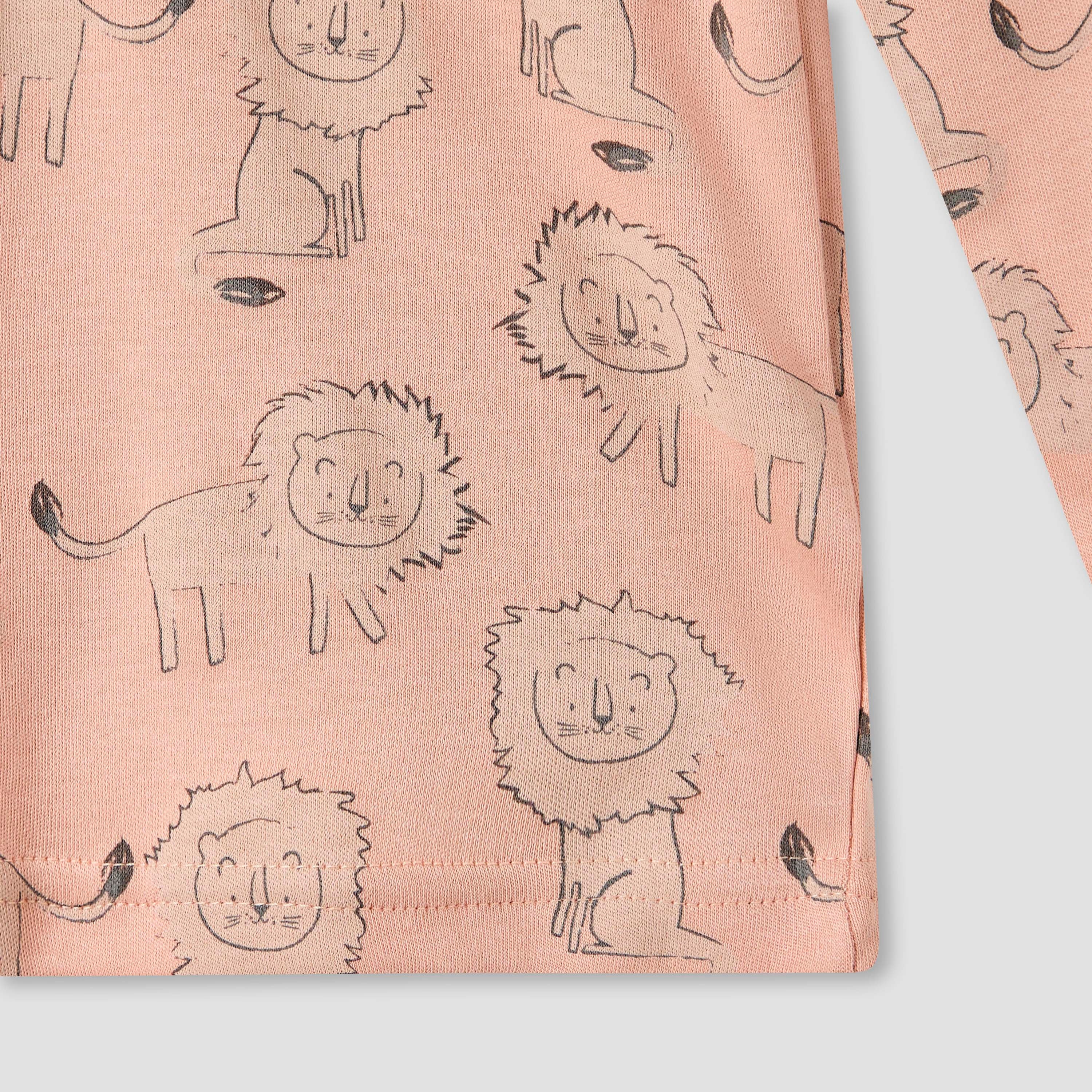 Juniors Pyjama Set with Print - Cotton - Long Sleeves - Crew Neck