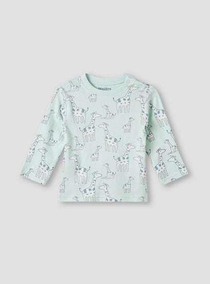 Juniors Giraffe Print T-shirt and Pyjama Set-baby-girls-clothing-nightwear-pyjamasets-image-3