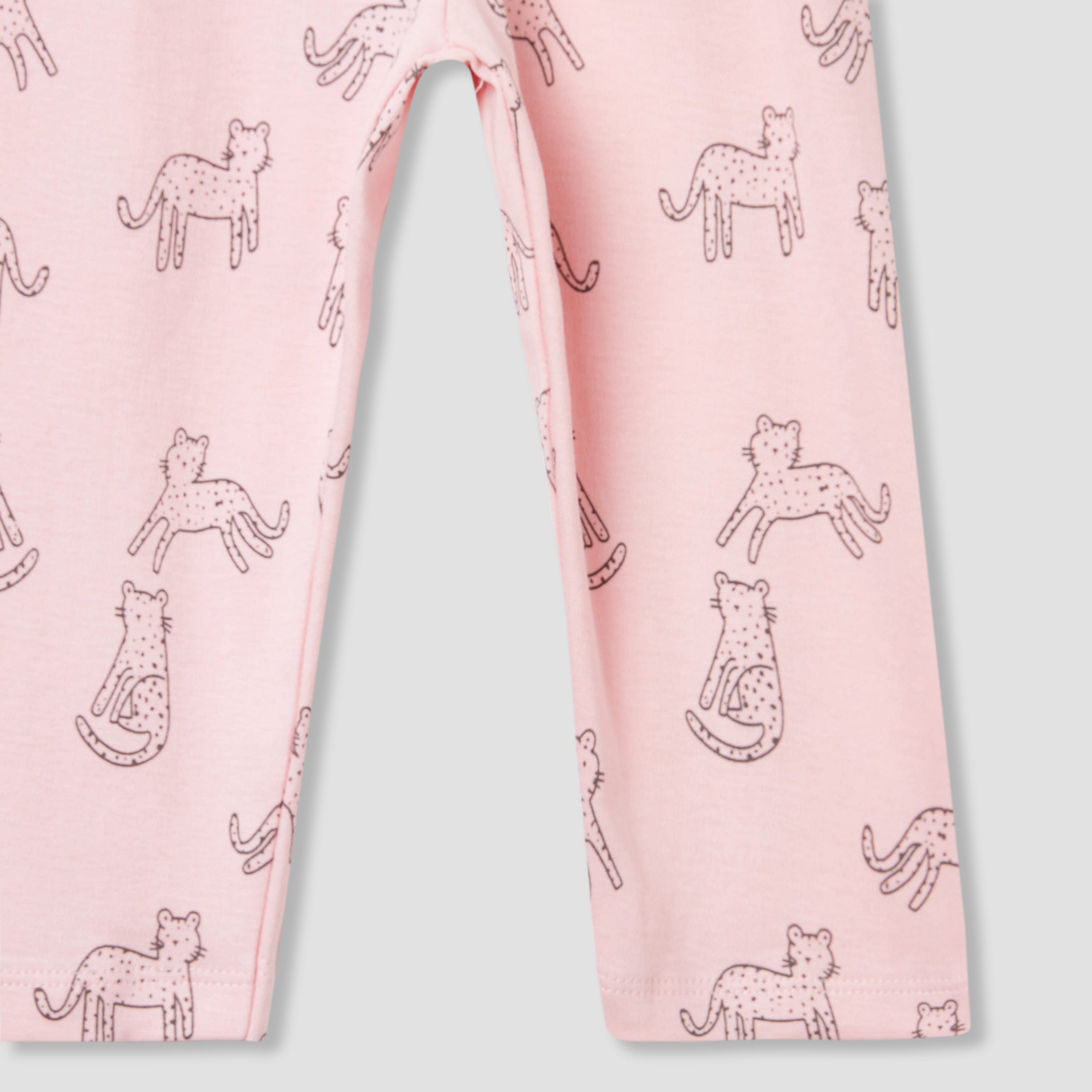 Juniors Pyjama Set with Bear Print - Cotton - Long Sleeves - Crew Neck
