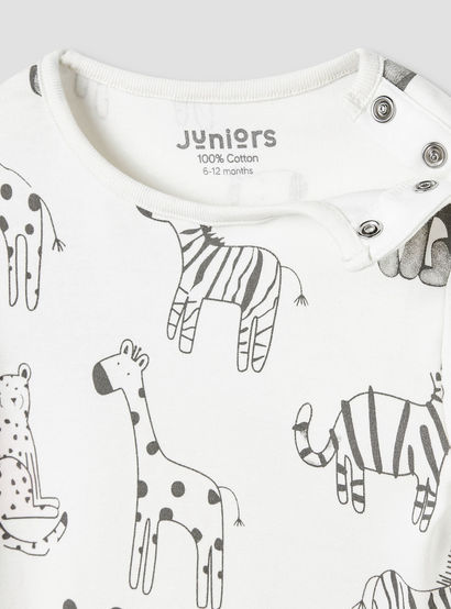 Juniors Animal Print T-shirt and Pyjama Set-baby-girls-clothing-nightwear-pyjamasets-image-5