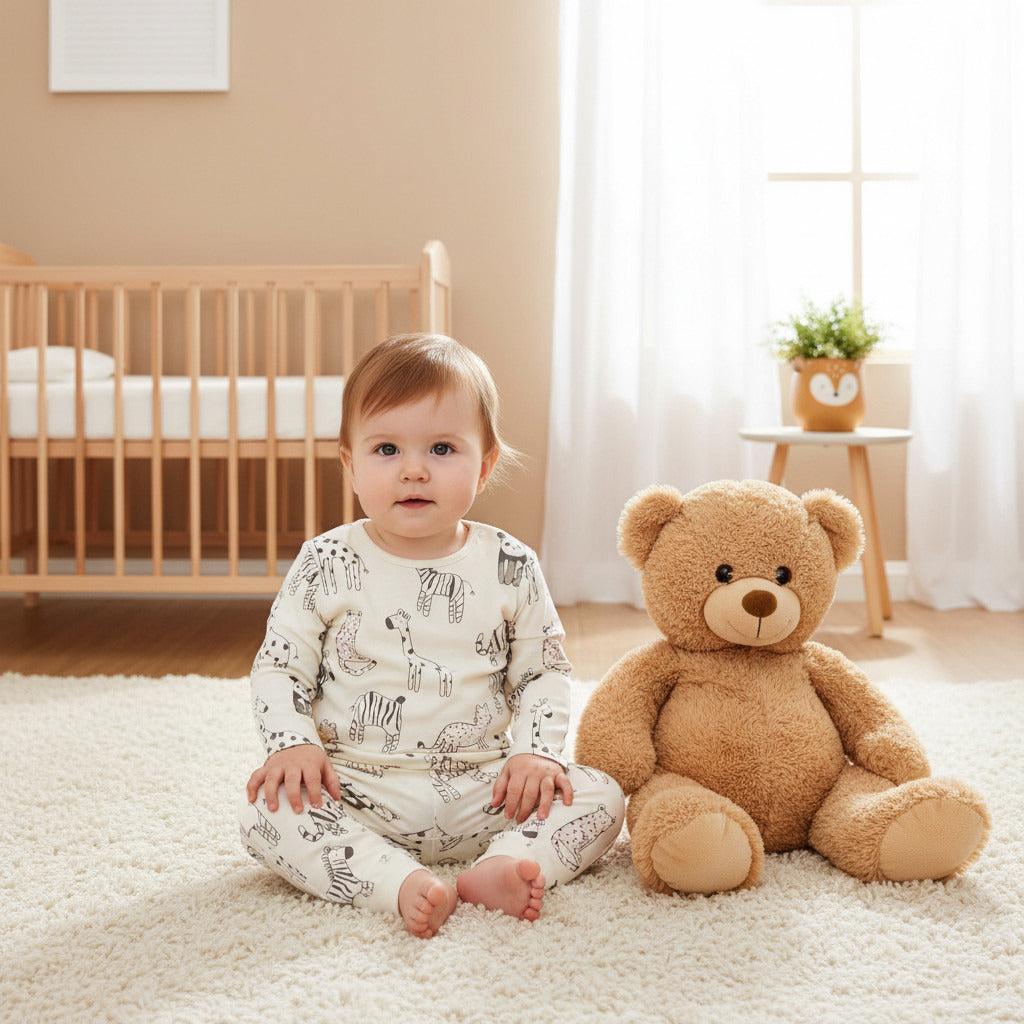 Juniors Animal Print T-shirt and Pyjama Set