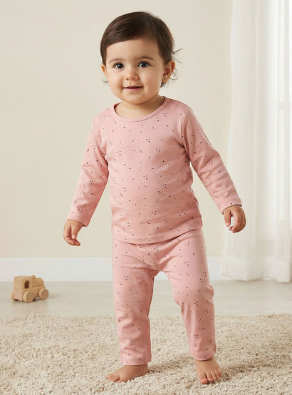 Juniors Pyjama Set with Elephant Print - Cotton - Long Sleeves-promo_babyshop_Buy3for79_UAE130126-image-1