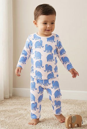Juniors Bunny Print T-shirt and Pyjama Set