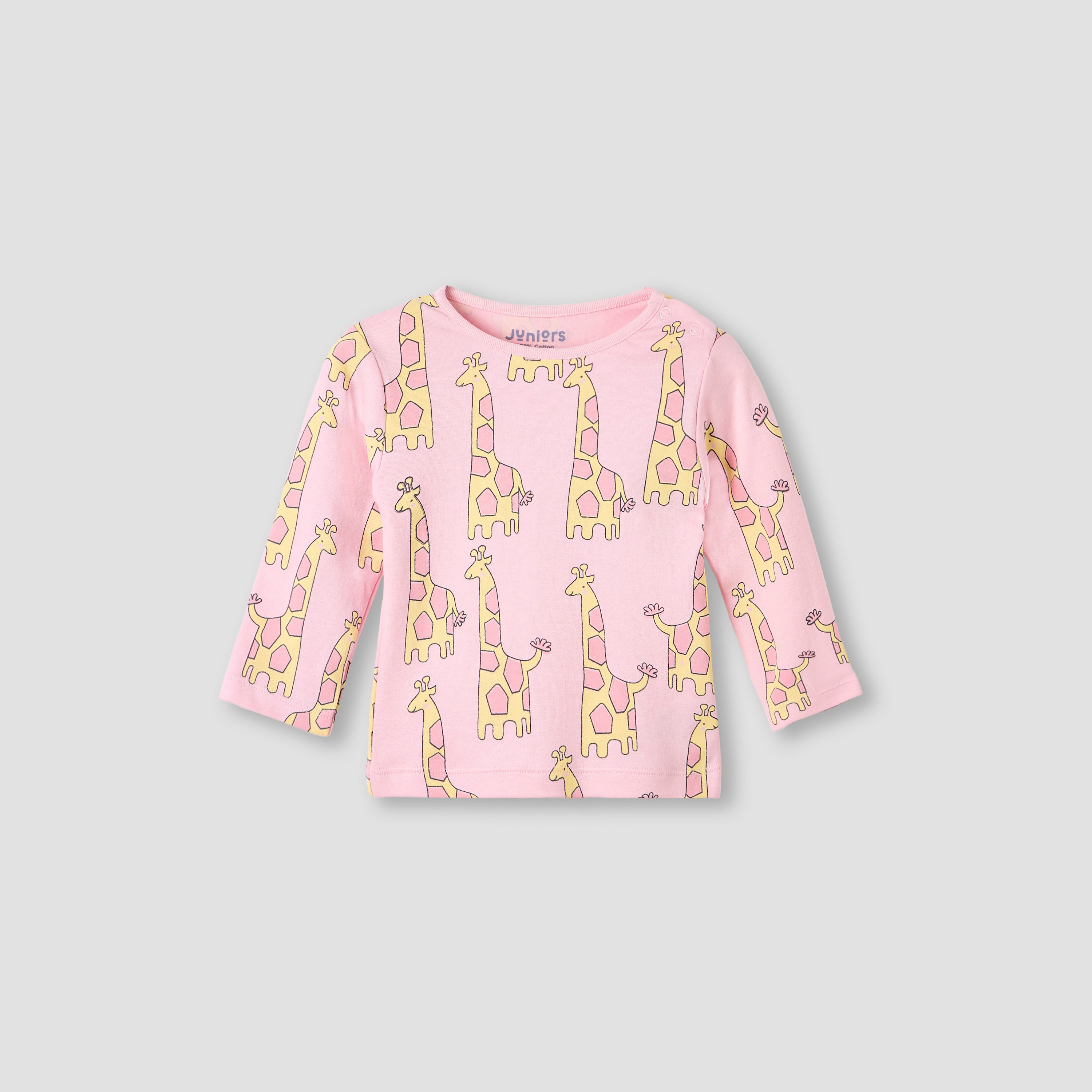 Juniors Printed T-shirt and Pyjama Set