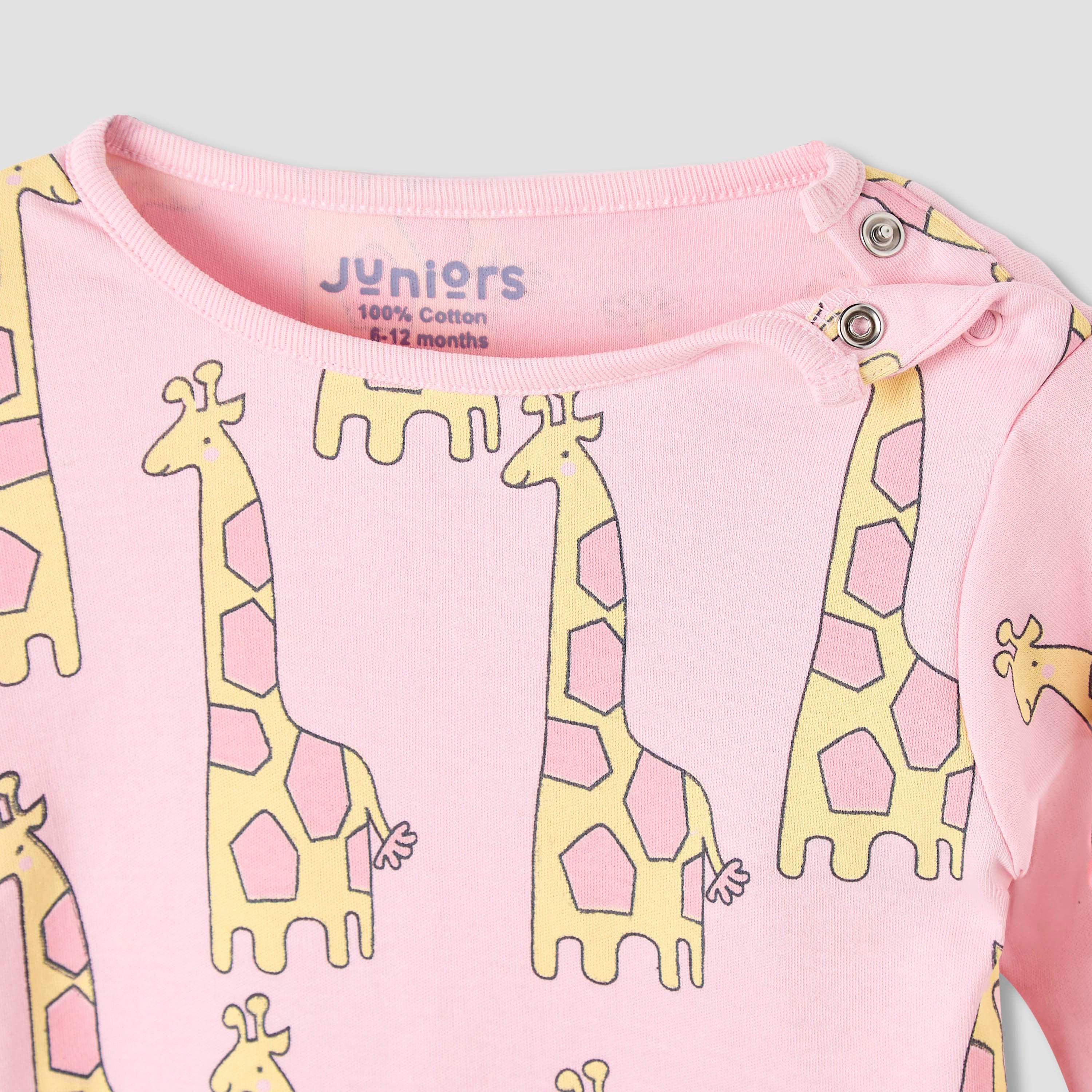 Juniors Printed T-shirt and Pyjama Set