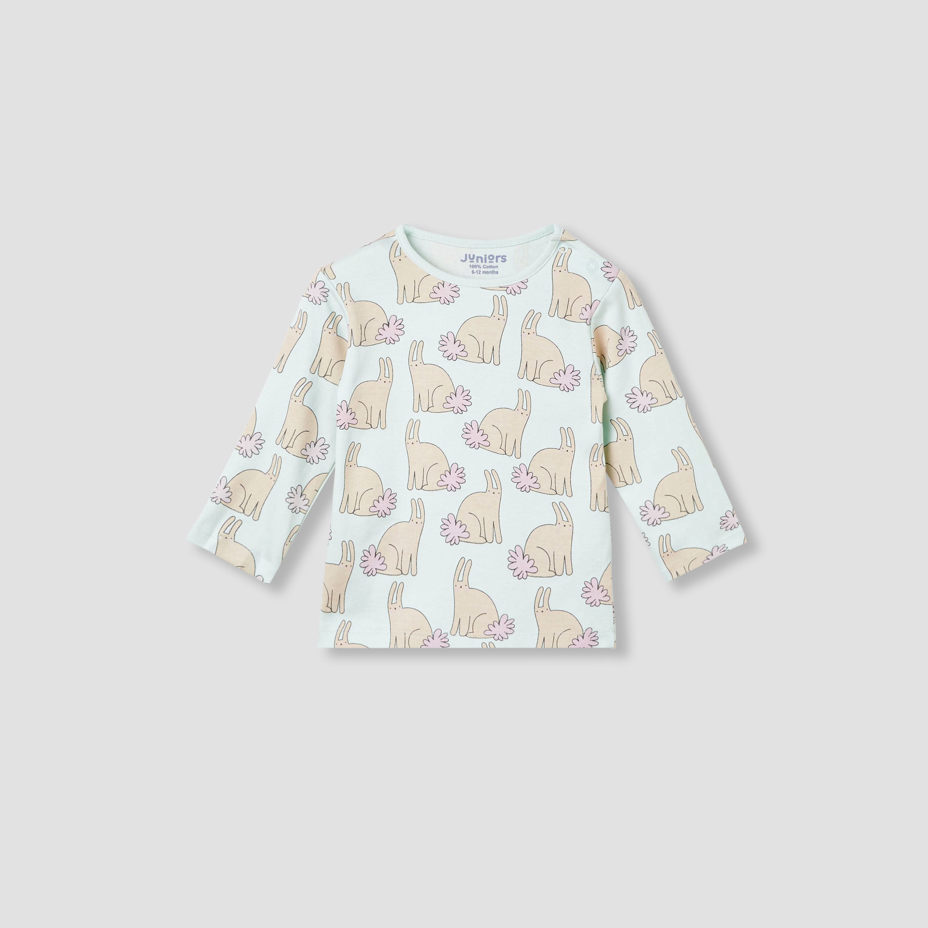 Juniors Bunny Print T-shirt and Pyjama Set