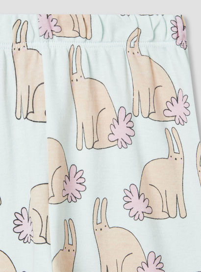 Juniors Bunny Print T-shirt and Pyjama Set-baby-girls-clothing-nightwear-pyjamasets-image-7