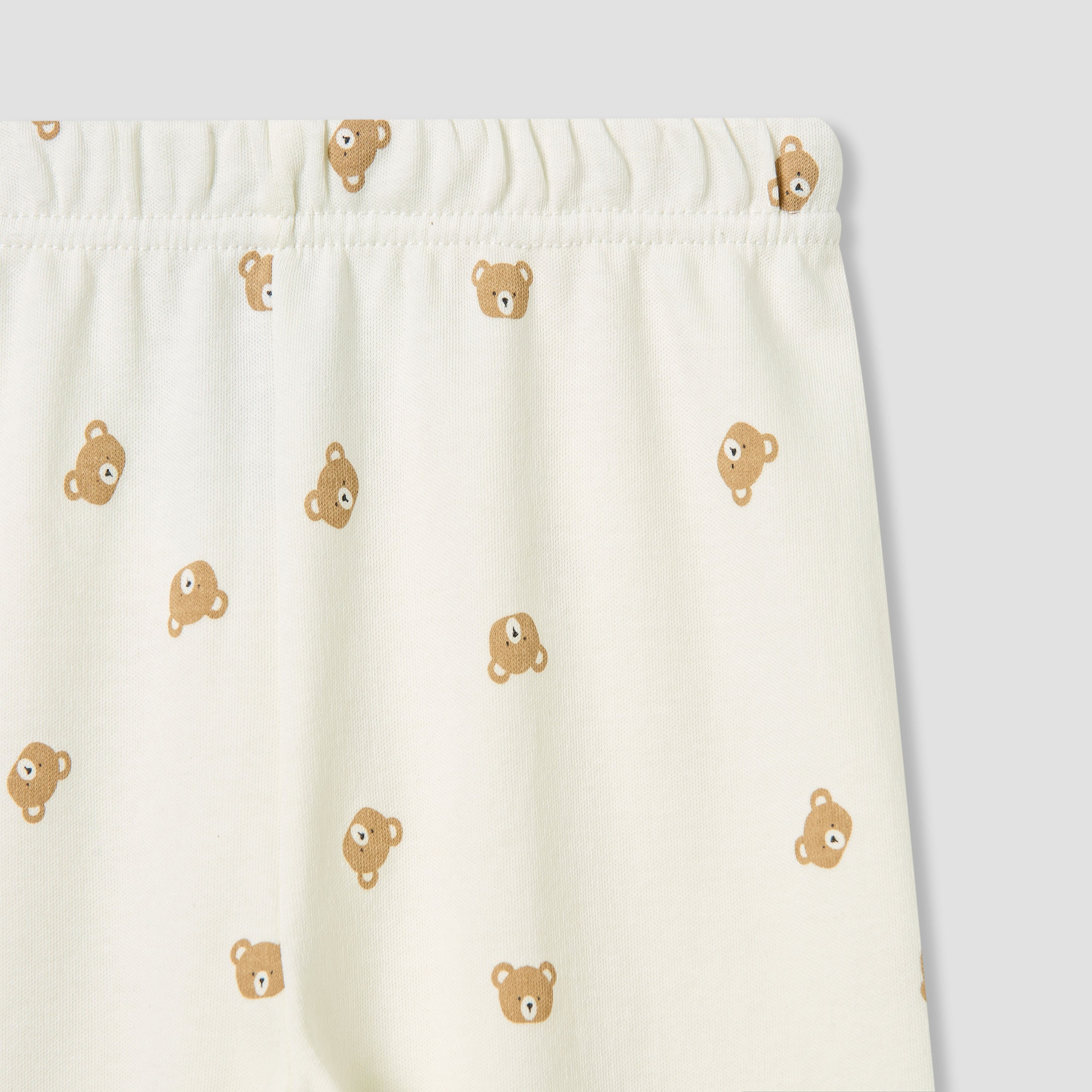 Juniors Pyjama Set with Bear Print - Cotton - Long Sleeves - Crew Neck