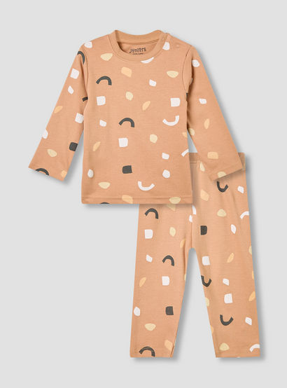 Juniors Bunny Print T-shirt and Pyjama Set-baby-girls-clothing-nightwear-pyjamasets-image-2