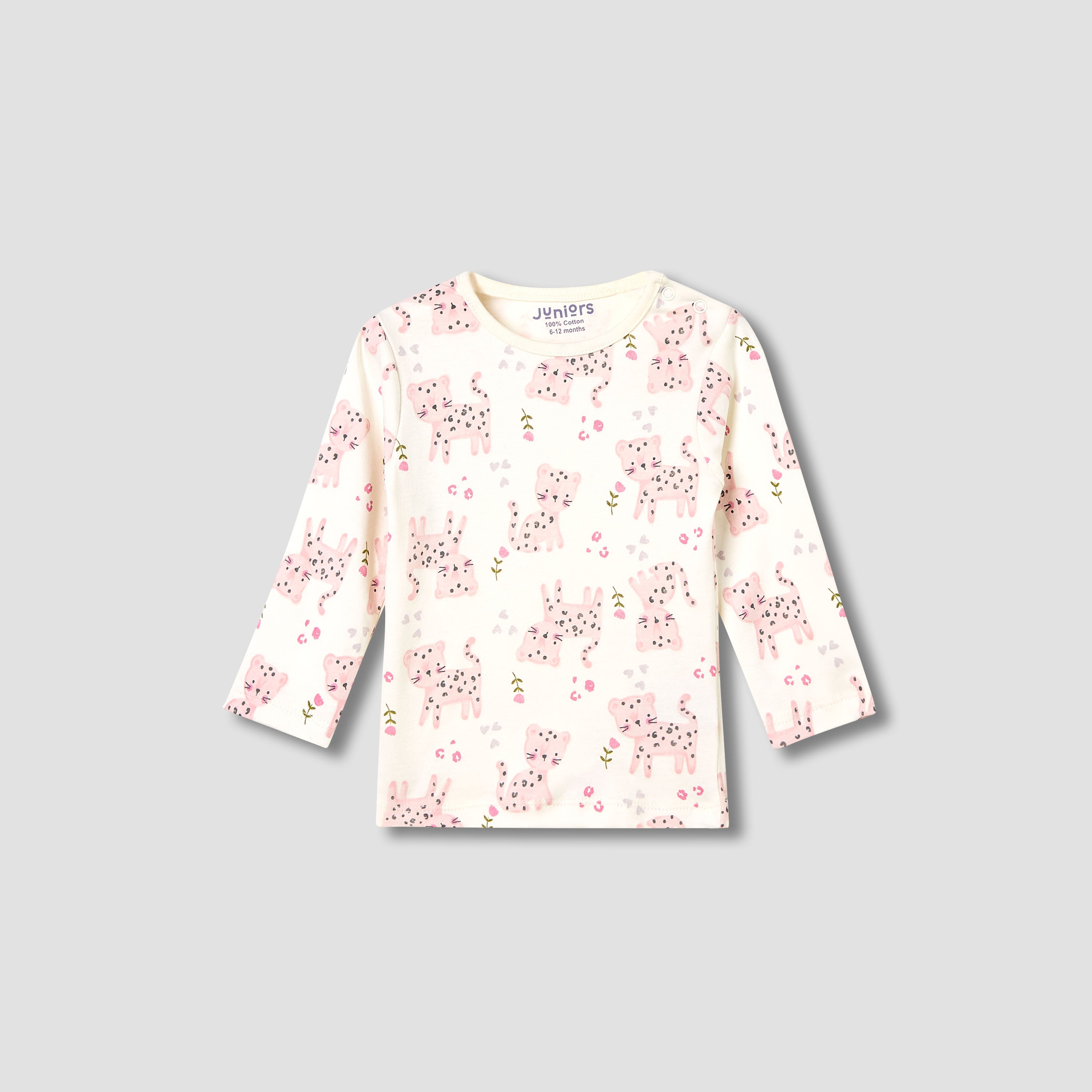 Juniors Giraffe Print T-shirt and Pyjama Set