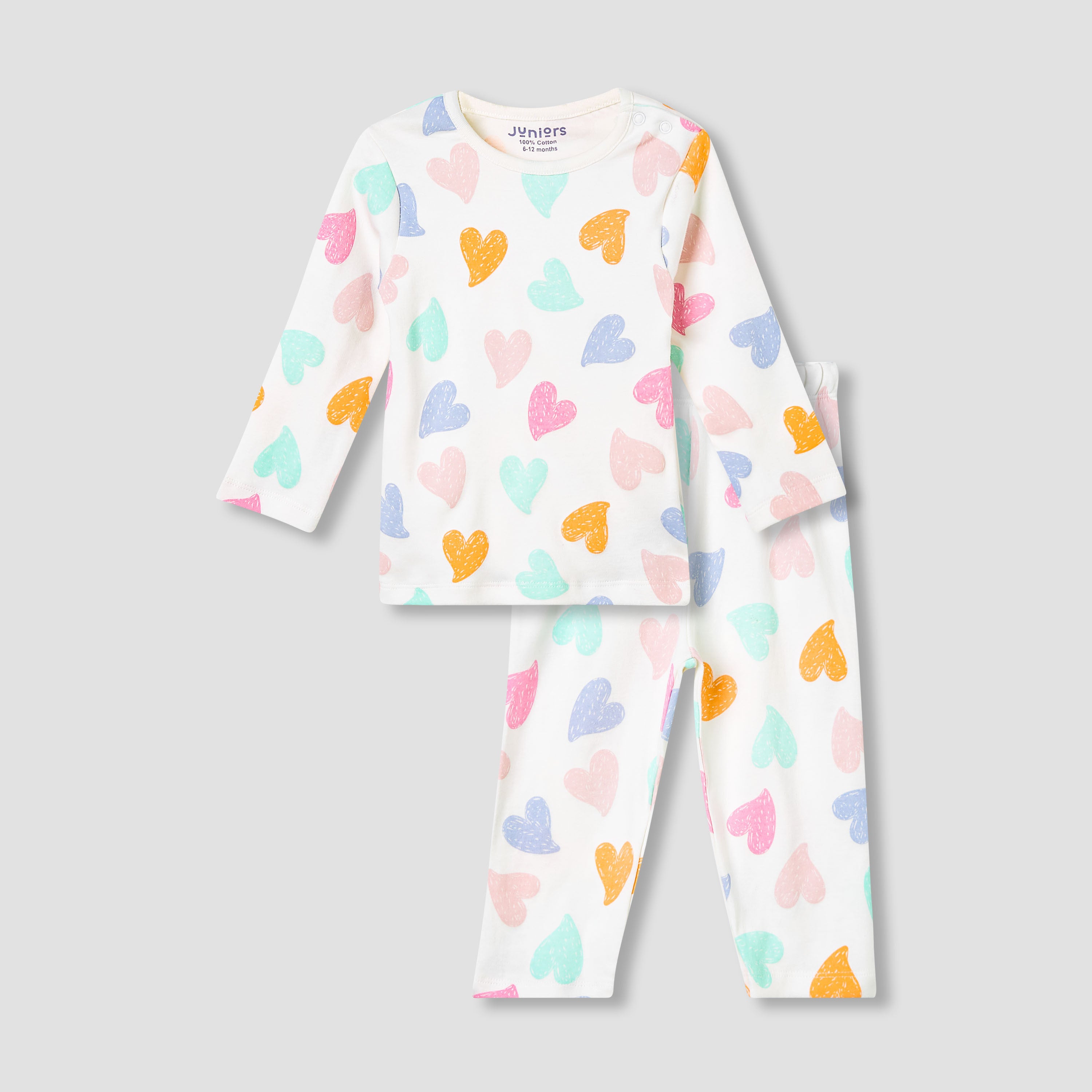 Juniors Bunny Print T-shirt and Pyjama Set