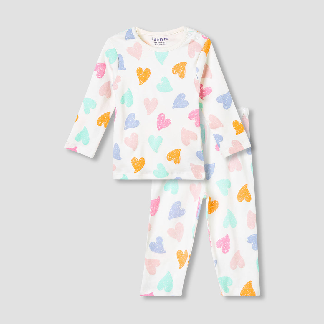 Juniors Bunny Print T-shirt and Pyjama Set