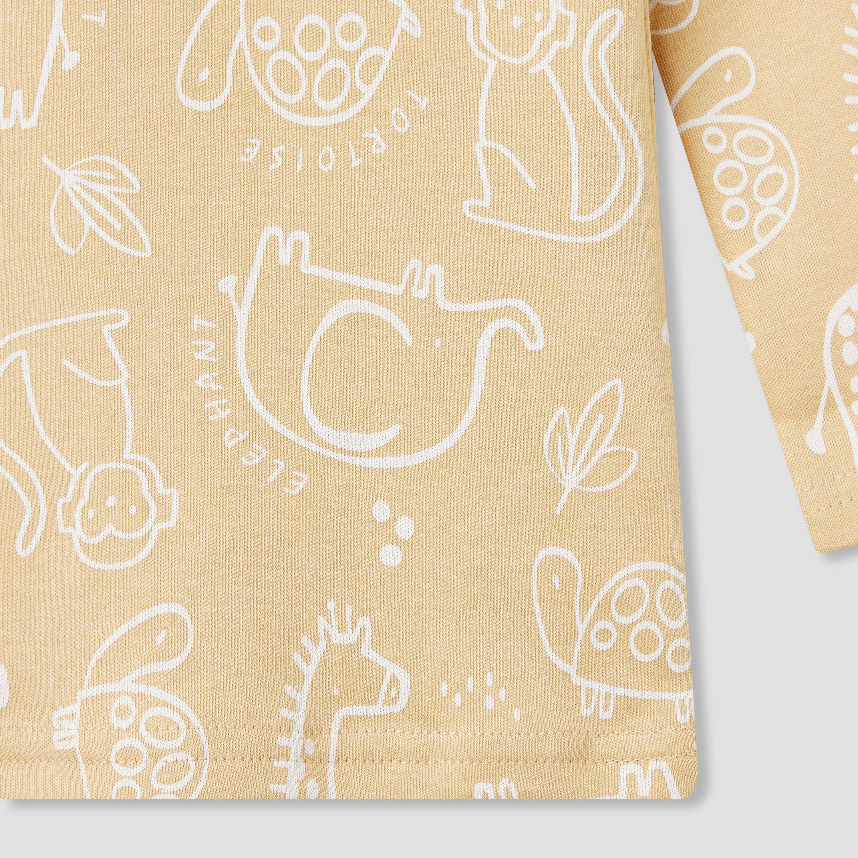 Juniors Lion Print Long Sleeve T-shirt and Pyjama Set