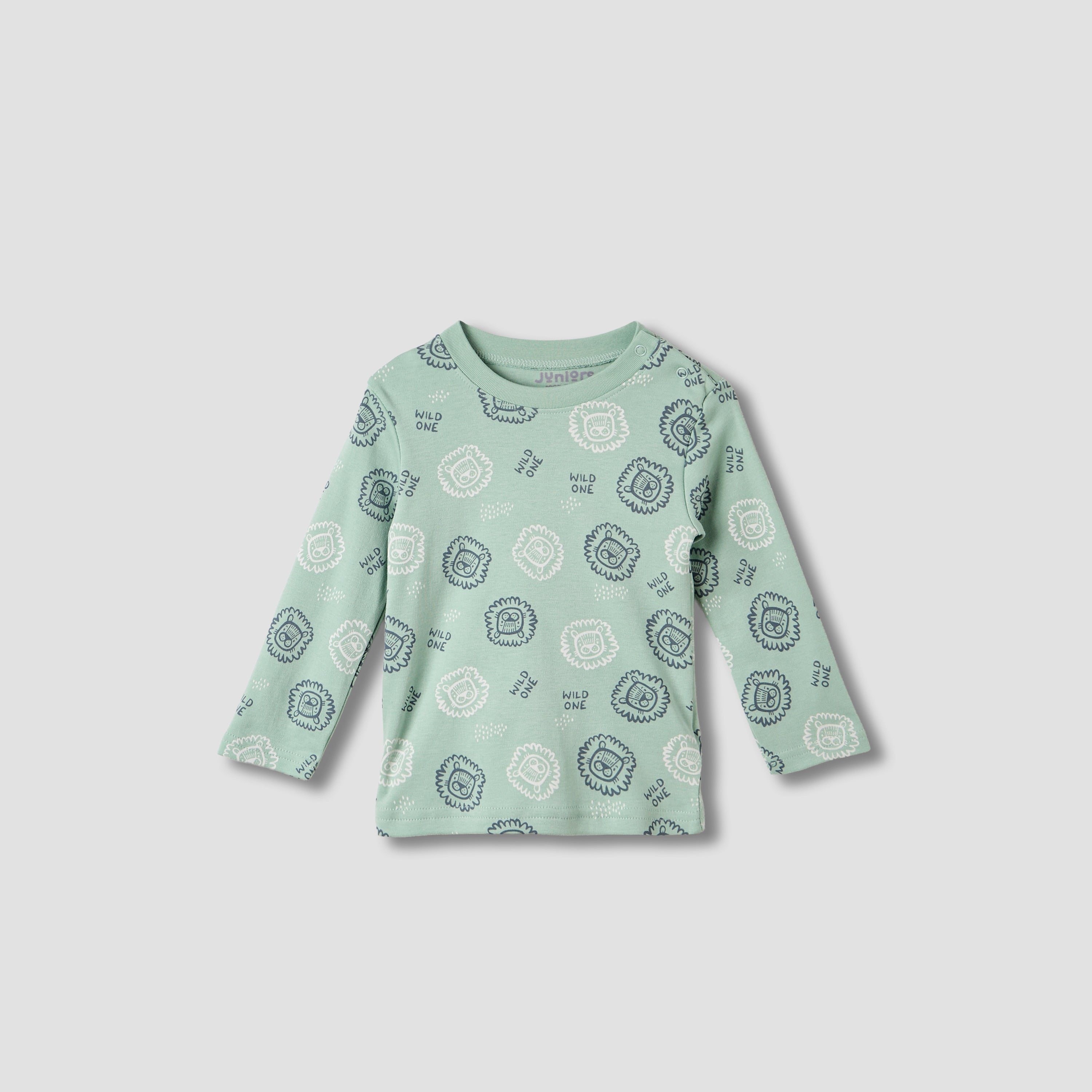 Juniors Lion Print Long Sleeve T-shirt and Pyjama Set