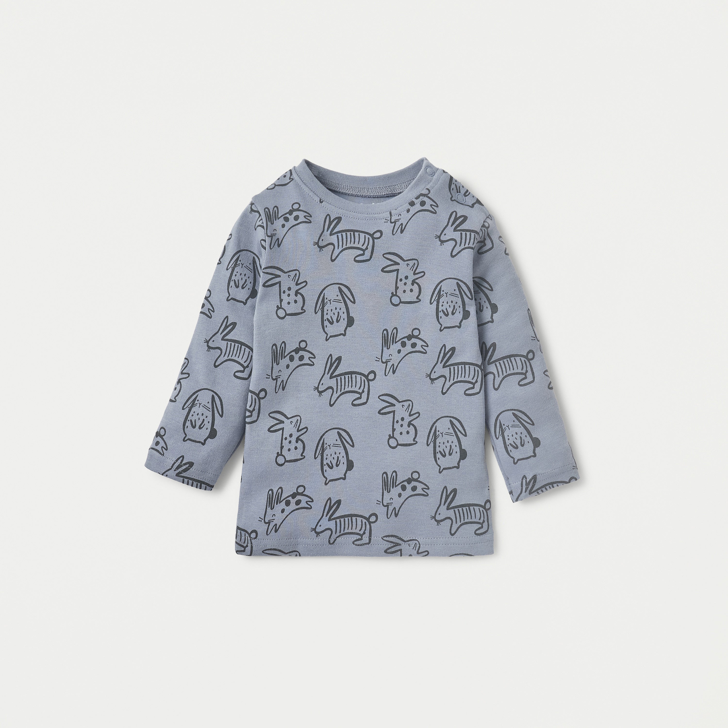 Juniors Bunny Print Long Sleeves T-shirt and Pyjama Set