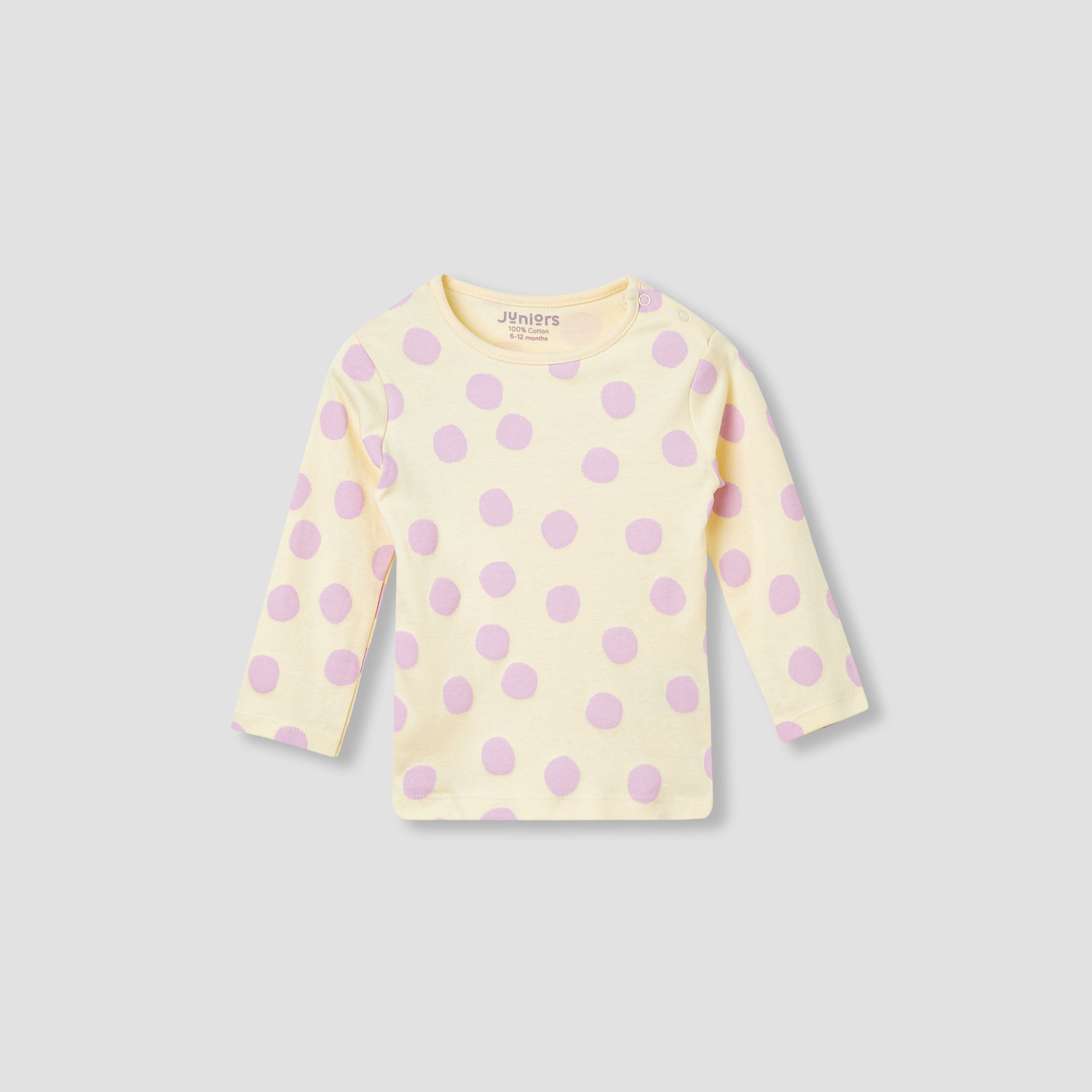 Juniors Polka Dot Print T-shirt and Pyjama Set
