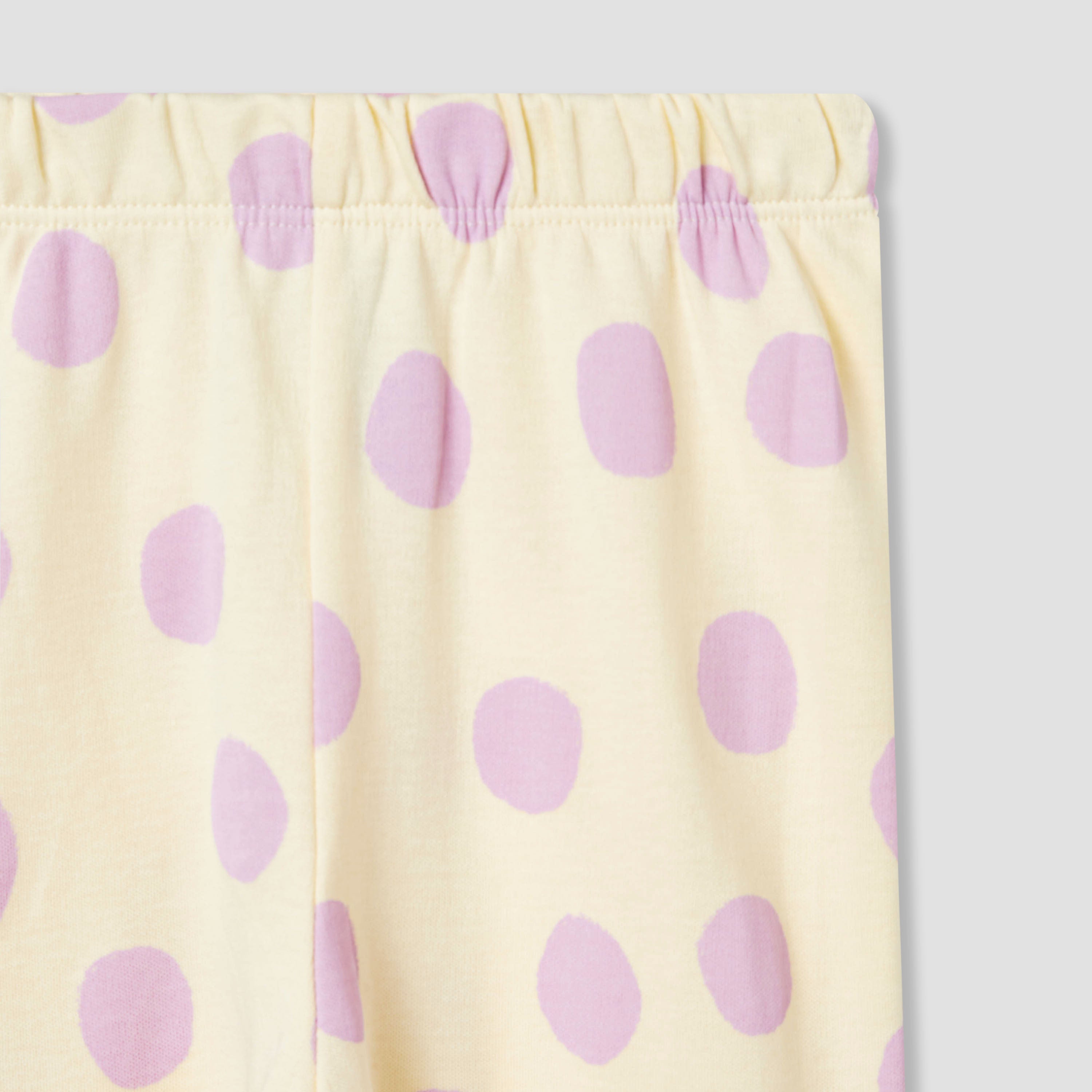 Juniors Polka Dot Print T-shirt and Pyjama Set