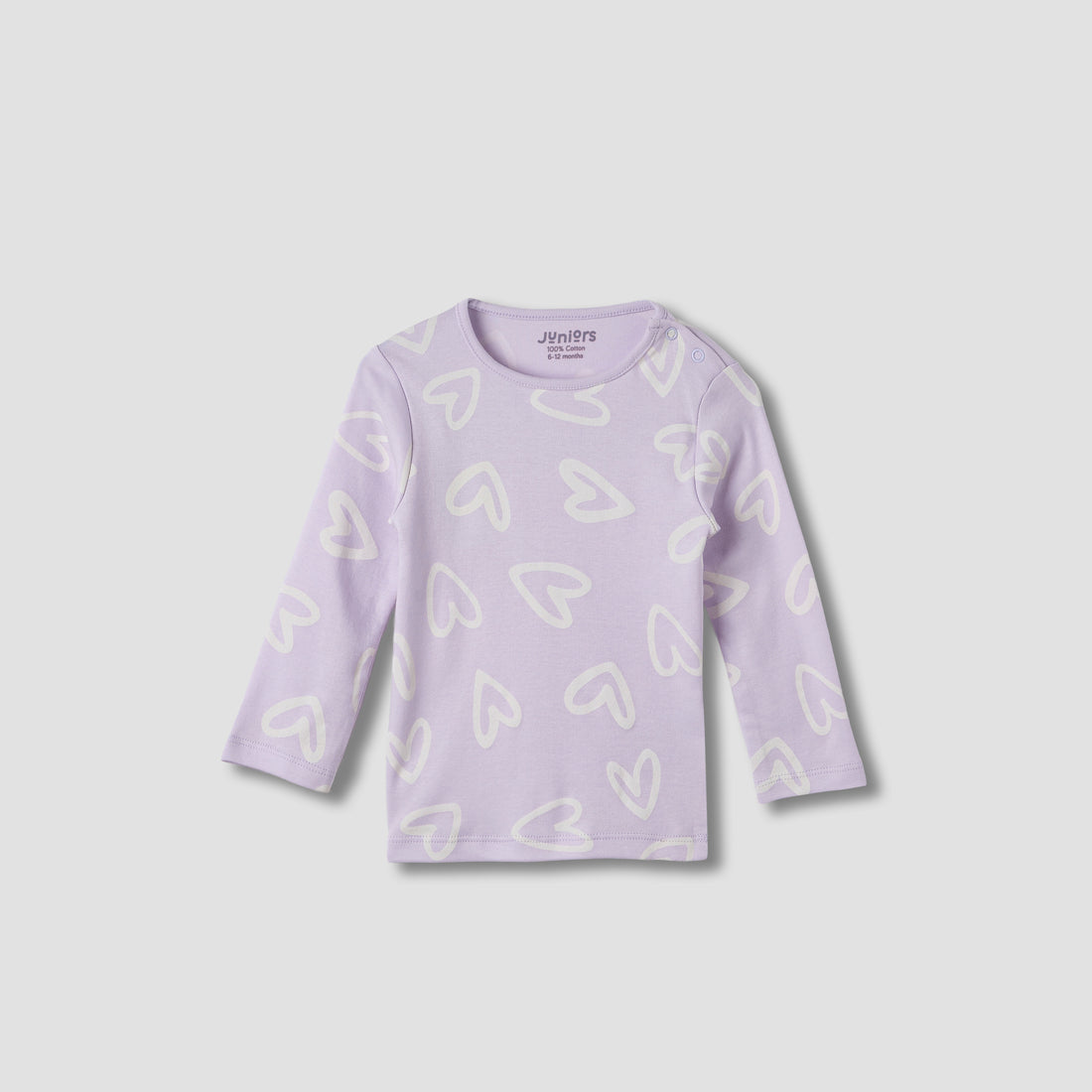 Juniors Heart Print T-shirt and Pyjama Set