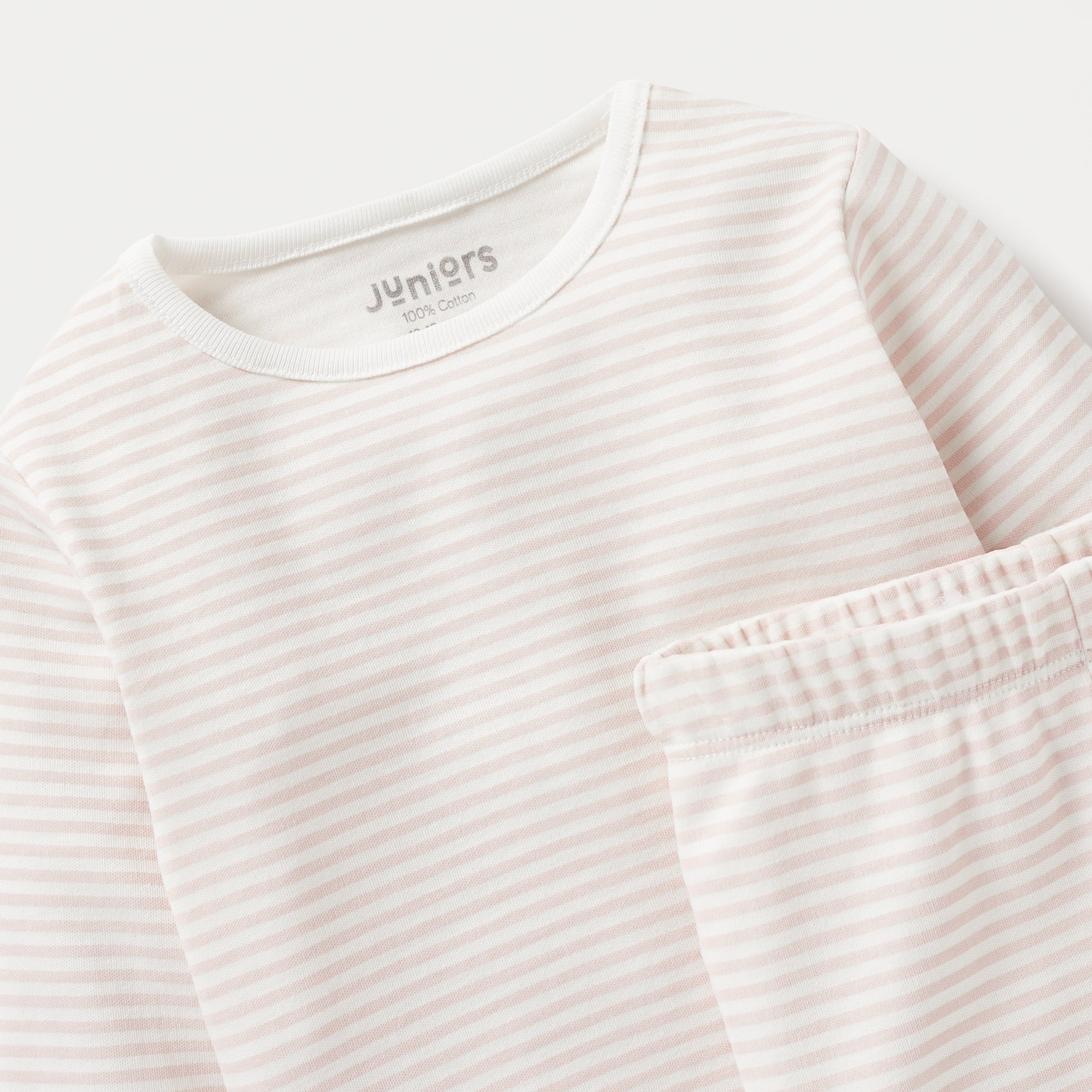 Juniors Striped Long Sleeves T-shirt and Pyjama Set