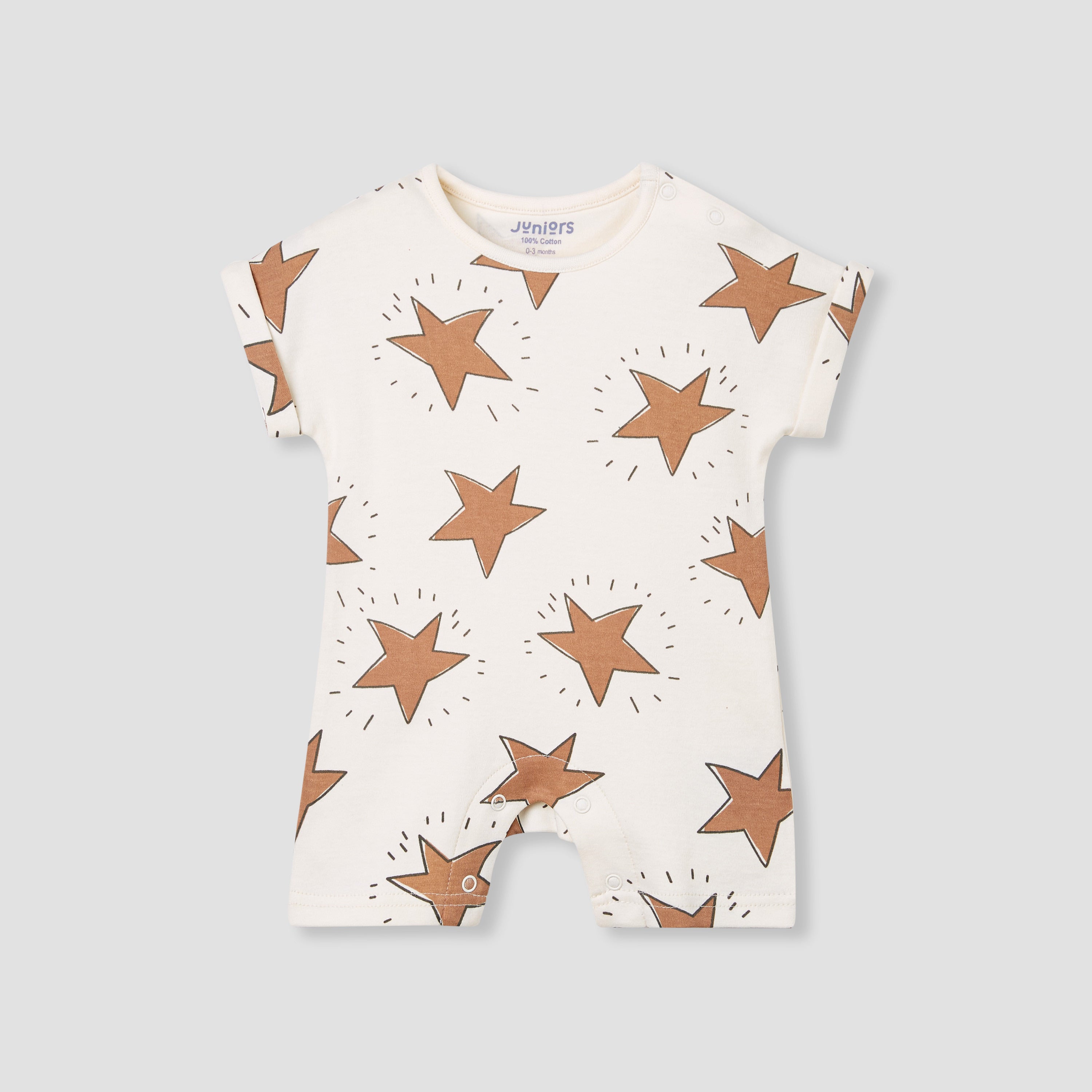 Juniors Printed Romper with Short Sleeves - Set of 3
