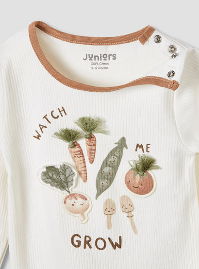 Juniors Round Neck Sleepsuit with Closed Feet - Cotton - Long Sleeves-baby-boys-clothing-nightwear-sleepsuits-image-3