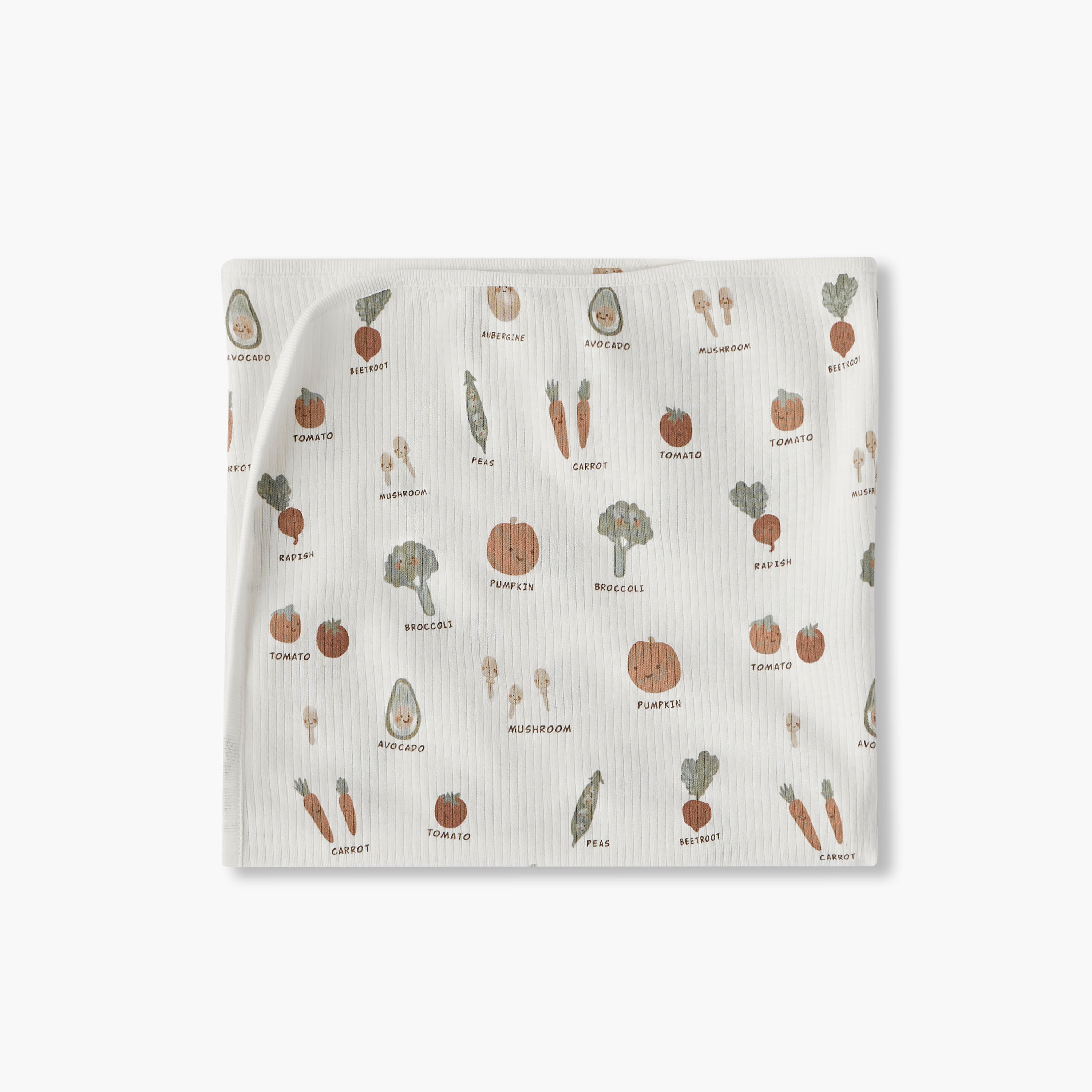 Juniors Baby Receiving Blanket with Vegetable Print - Cotton