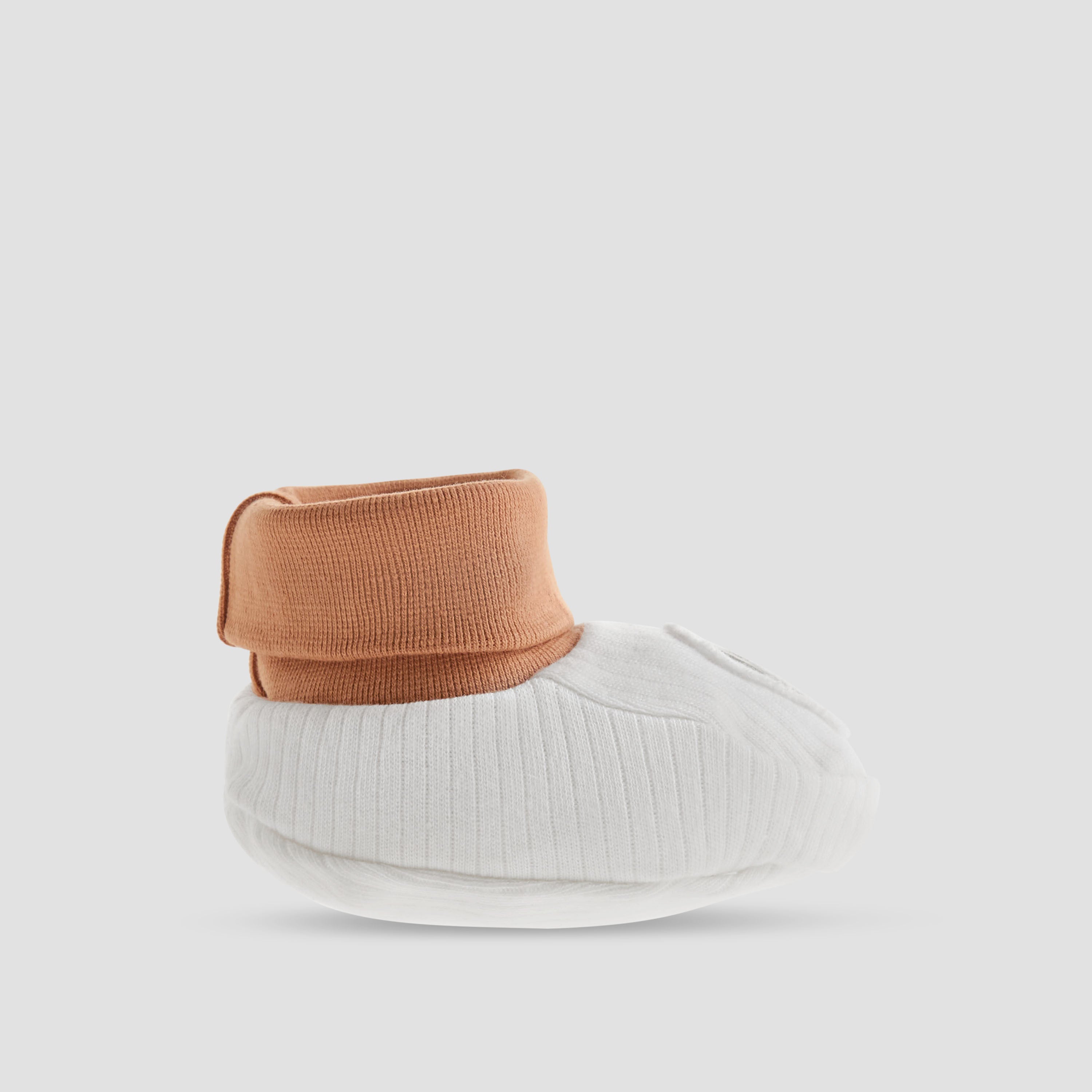 Juniors Boys Booties with Avocado Applique - Cotton