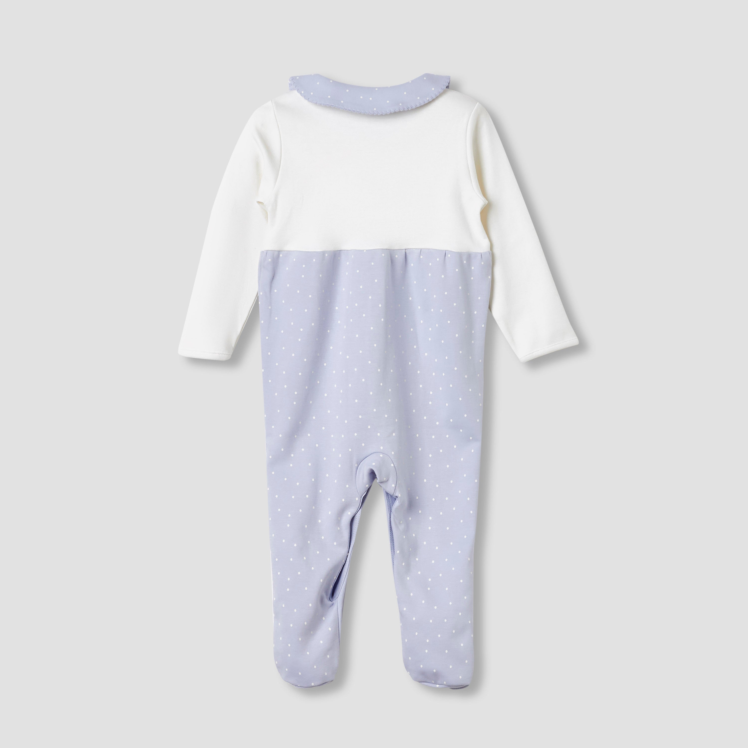Juniors Peter Pan Collar Sleepsuit with Closed Feet - Cotton - Long Sleeves