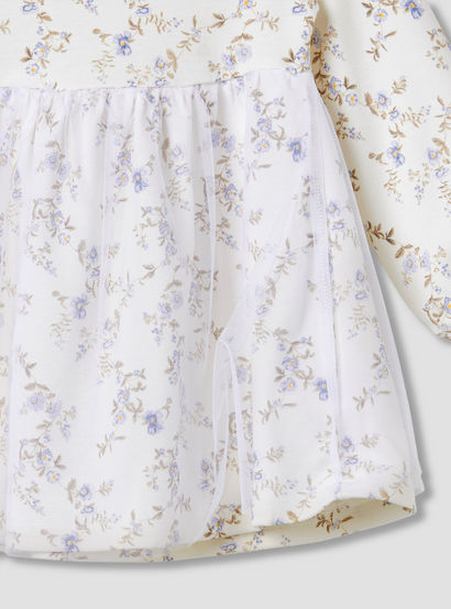 Juniors Girls Dress with Floral Print - Cotton - Long Sleeves - Round Neck-baby-girls-clothing-dressesandjumpsuits-image-4