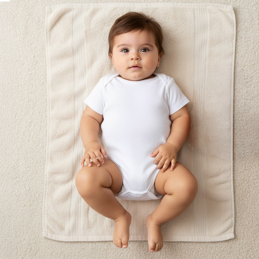 Pack of 3 - Plain BCI Cotton Bodysuit with Short Sleeves