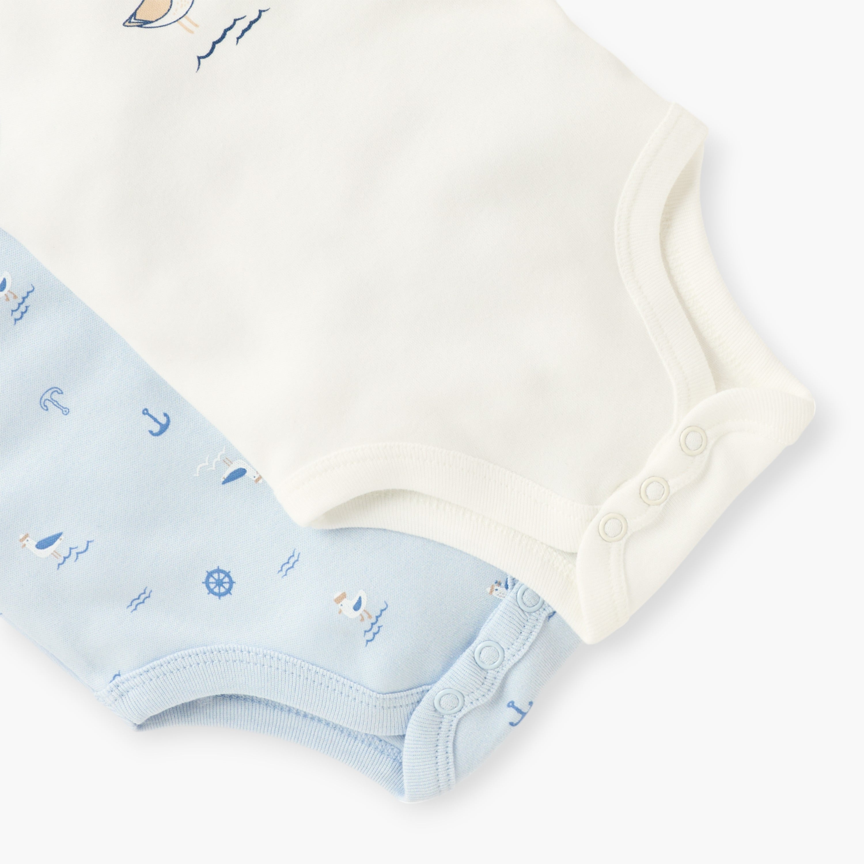 Juniors Printed Sleeveless Bodysuit with Round Neck - Set of 2