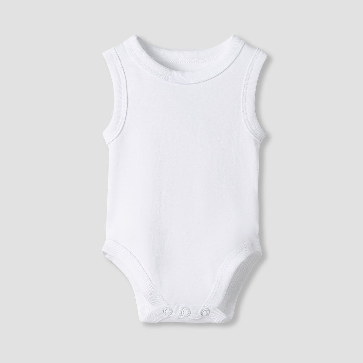 Juniors Solid Sleeveless Bodysuit with Button Closure - Set of 3