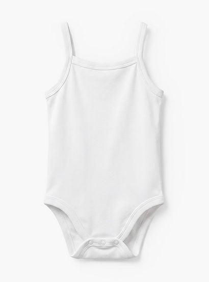 Juniors Solid Strap Sleeves Bodysuit with Snap Button Closure - Set of 10-baby-boys-clothing-bodysuits-image-2