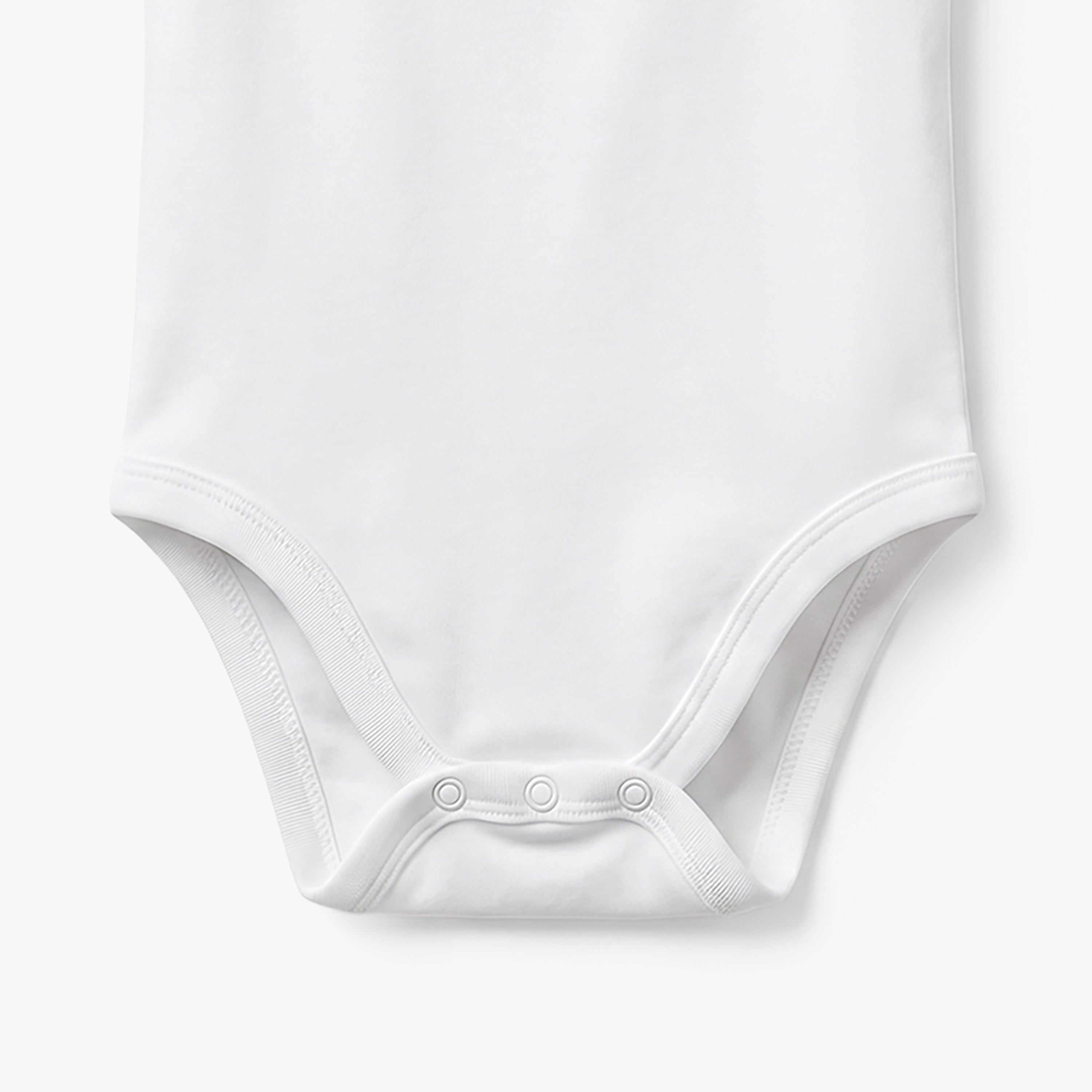 Juniors Solid Strap Sleeves Bodysuit with Snap Button Closure - Set of 10