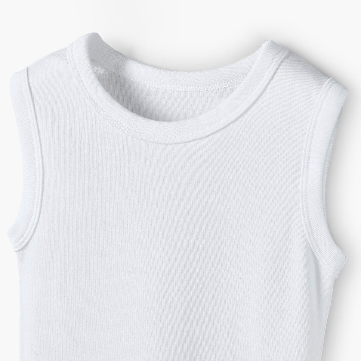 Juniors Solid Bodysuit with Round Neck and Snap Button Closure - Set of 10