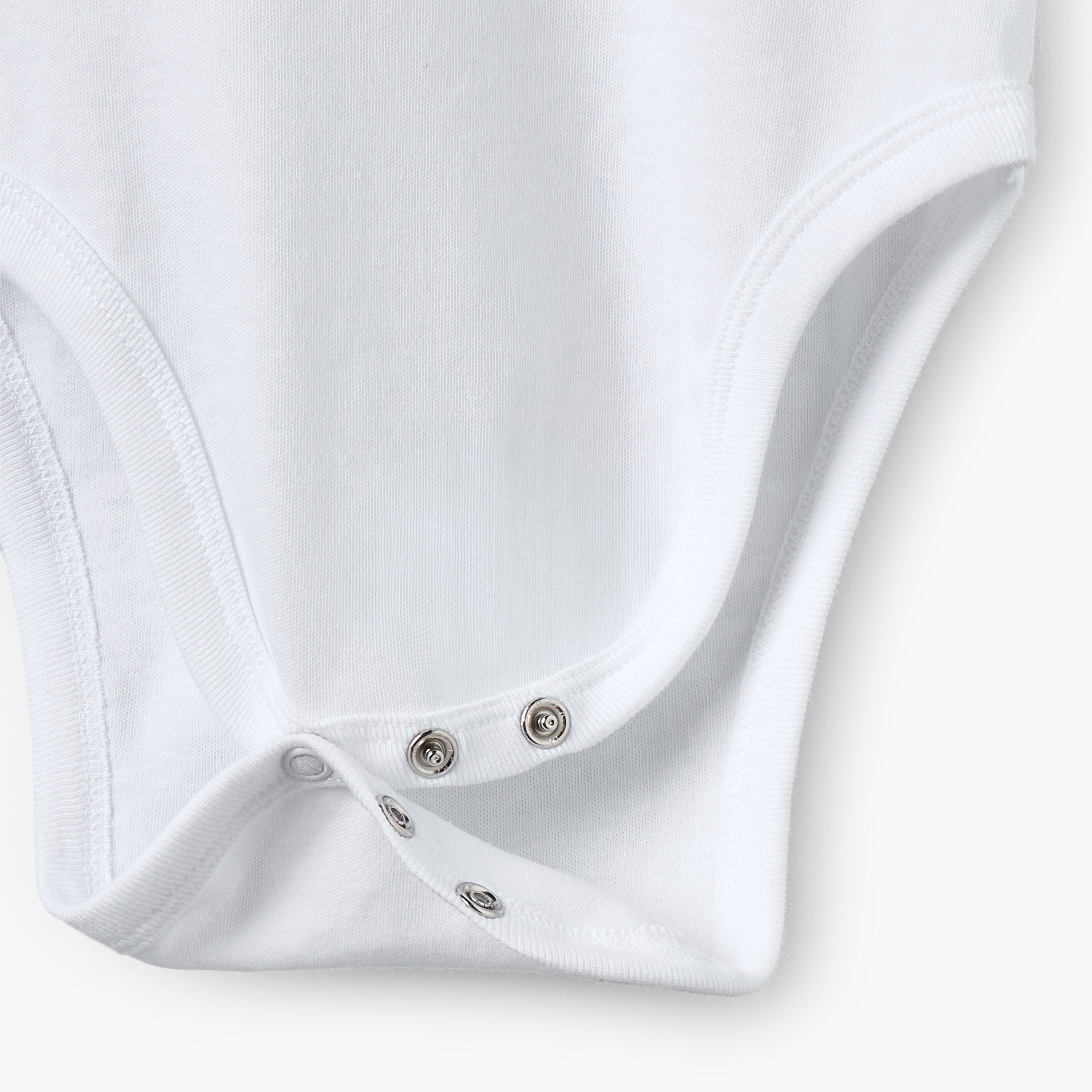 Juniors Solid Bodysuit with Round Neck and Snap Button Closure - Set of 10