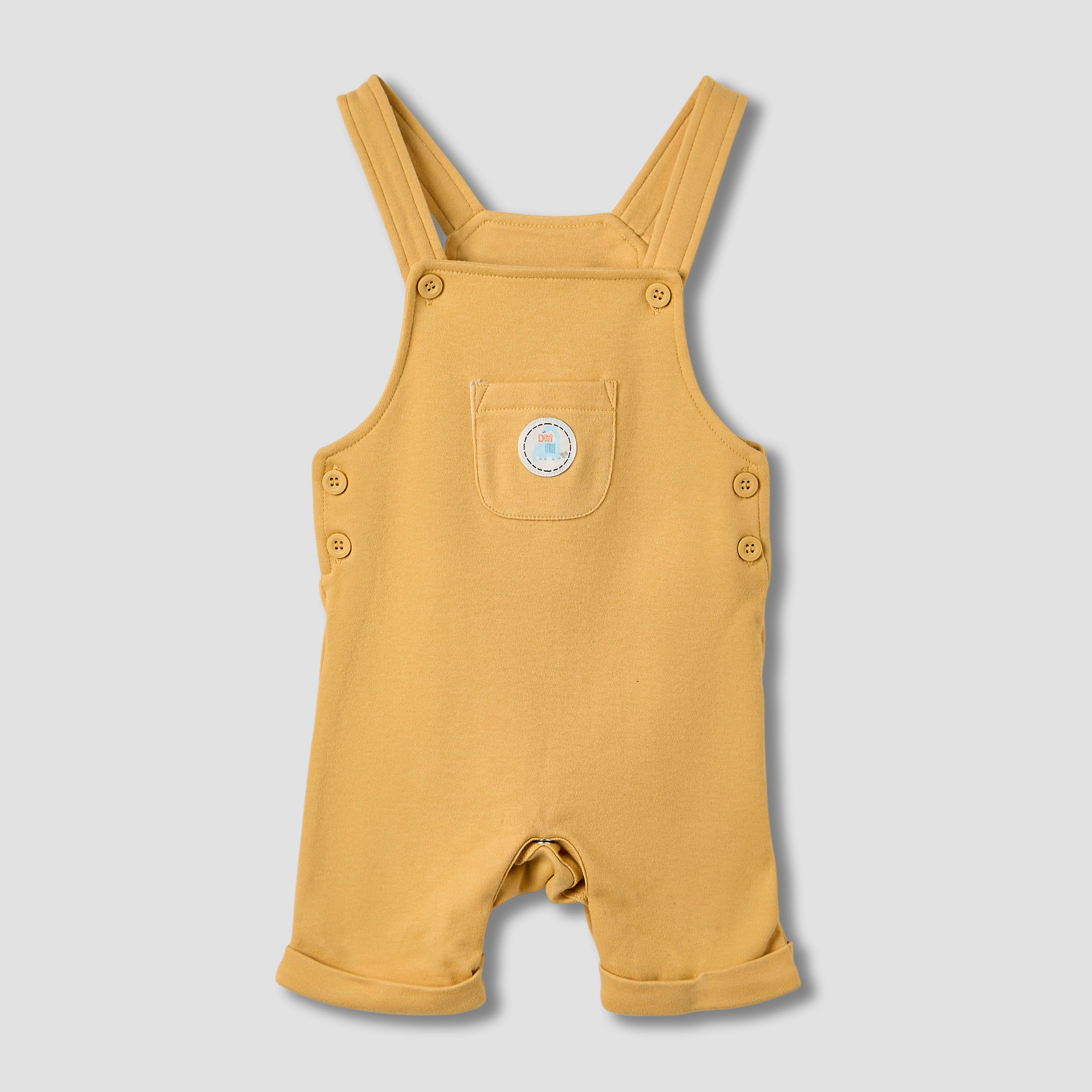 Juniors Solid Dungarees and T-shirt Set