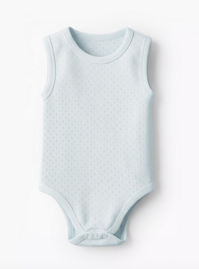 Juniors Textured Sleeveless Bodysuits - Set of 5-baby-boys-clothing-multipacks-image-4