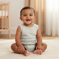 Juniors Sleeveless Bodysuit with Snap Button Closure-undefined-image-1