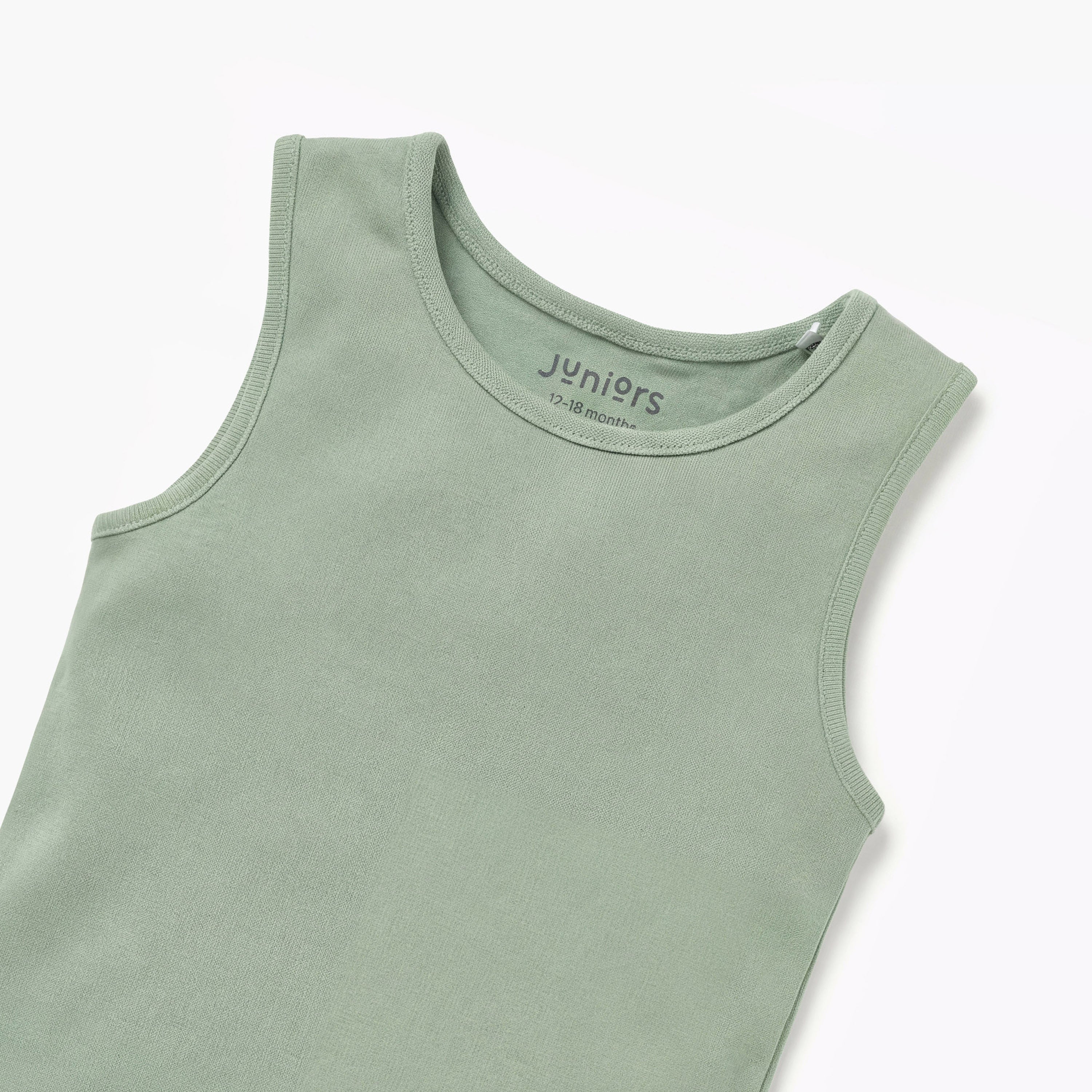 Juniors Solid Sleeveless Bodysuit with Snap Button Closure