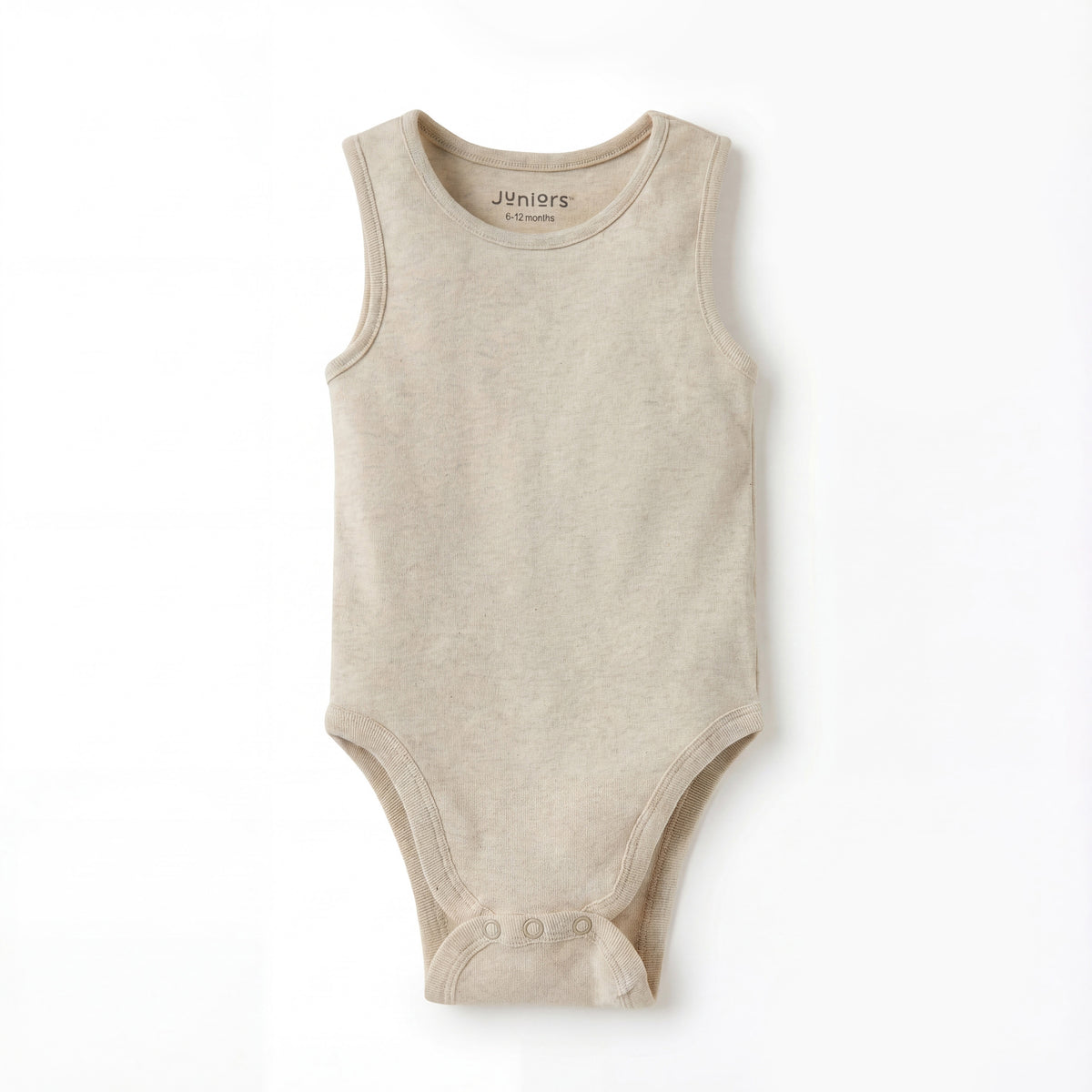 Juniors Textured Sleeveless Bodysuit with Snap Button Closure