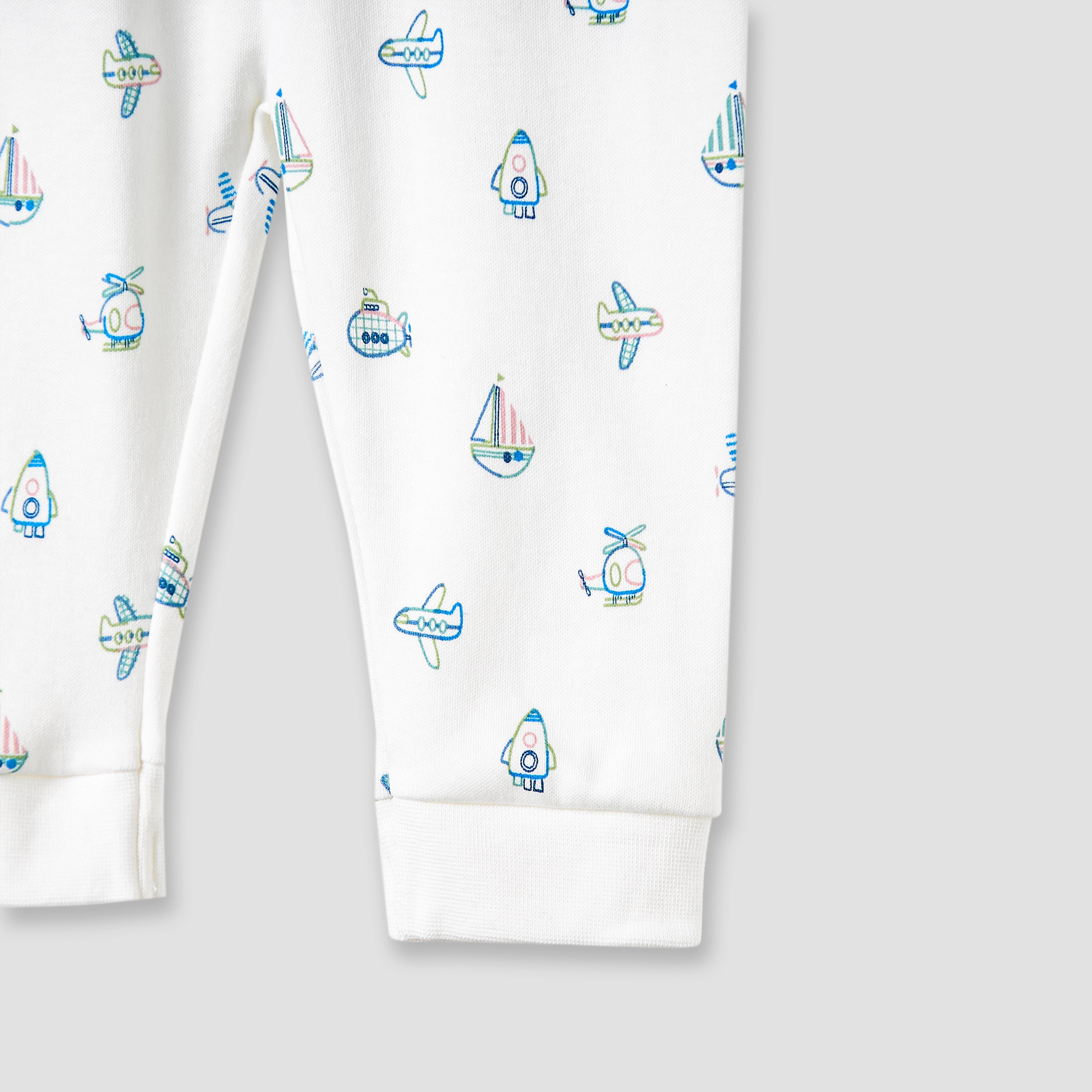 Juniors Pyjama Set with Embroidery - Cotton - Long Sleeves - Round Neck