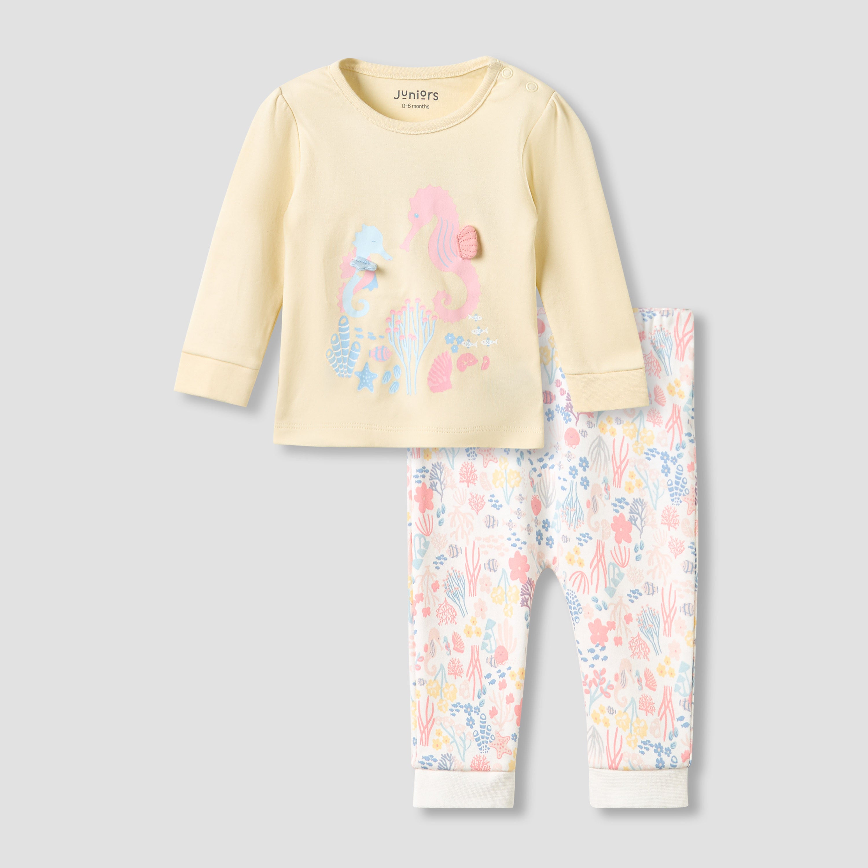 Juniors All-Over Animal Print T-shirt and Pyjama Set