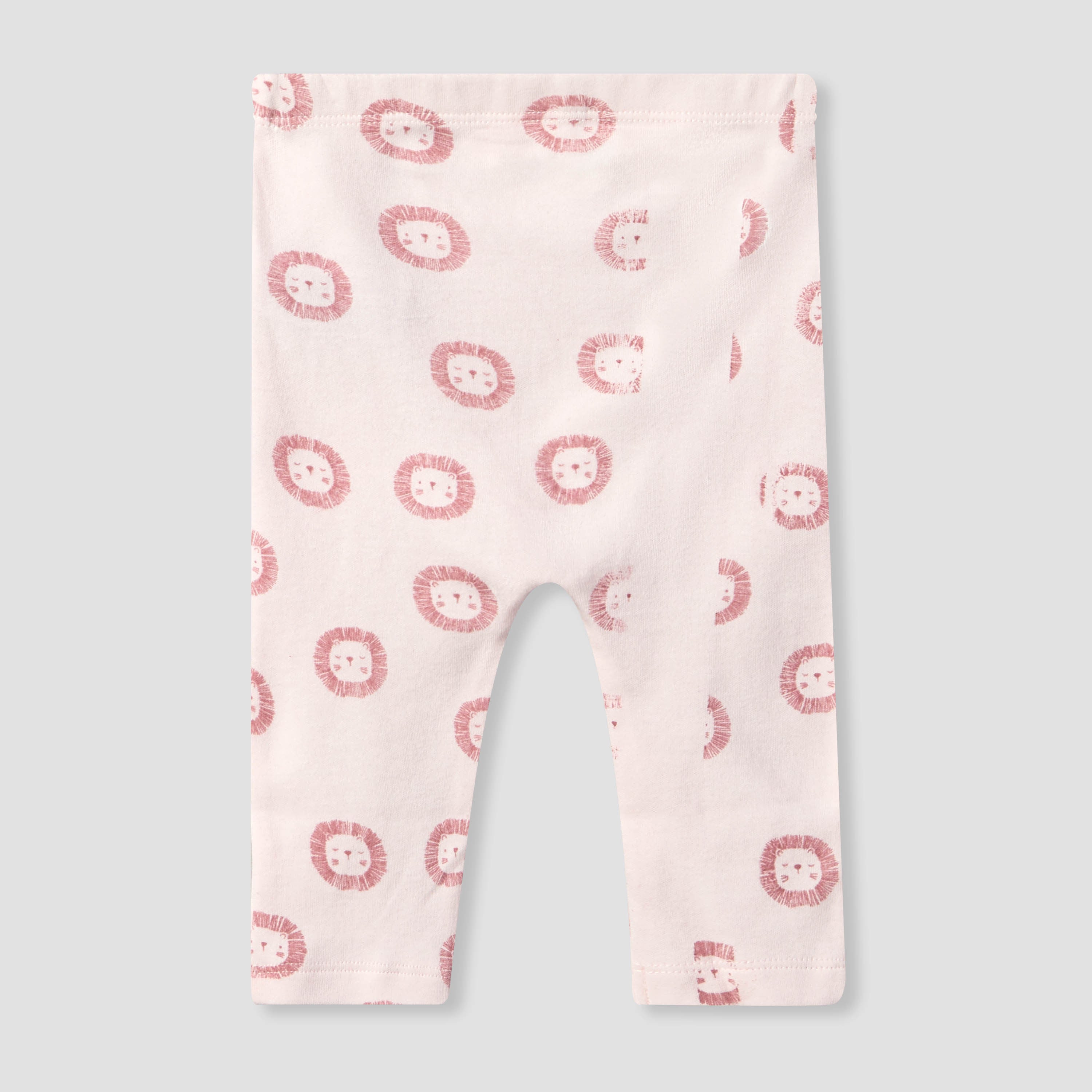 Juniors Cotton Crew Neck Long Sleeves Pyjama Set with Lion Print