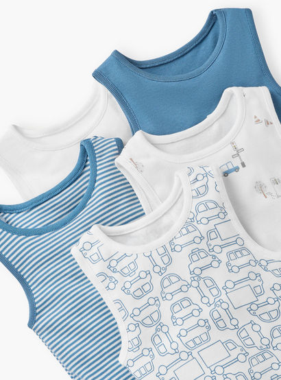 Juniors Printed Sleeveless Bodysuit - Set of 5-promo_babyshop_Buy2for115_UAE130126-image-7