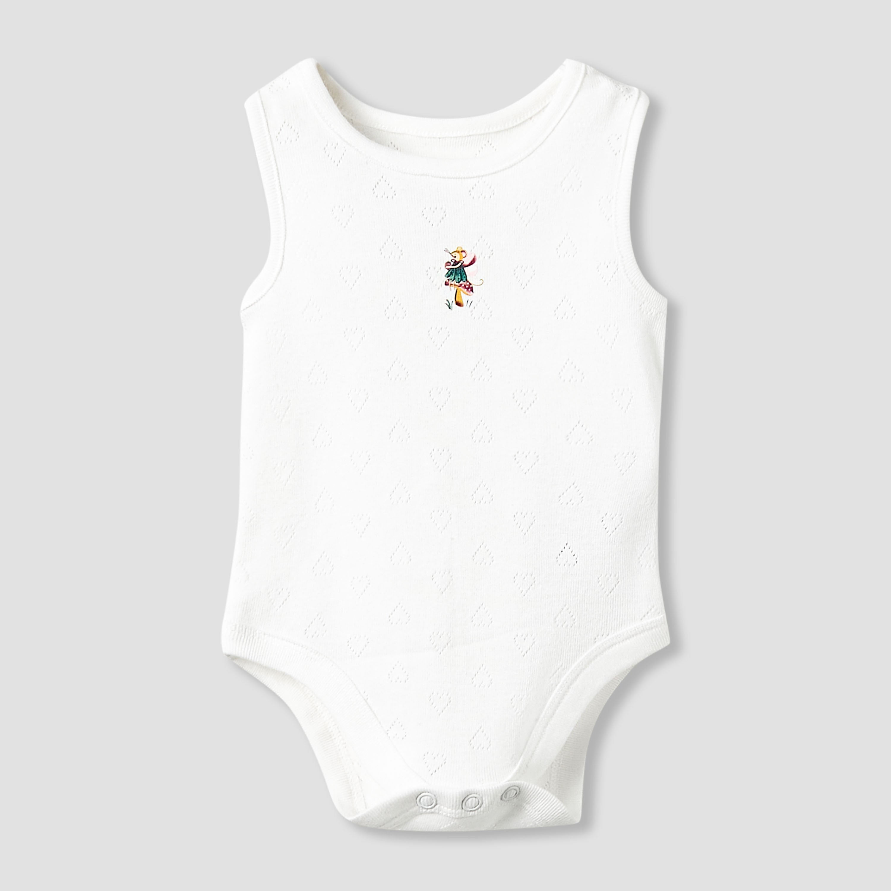 Set of 5, Juniors Cotton Crew Neck Sleeveless Bodysuit with Print