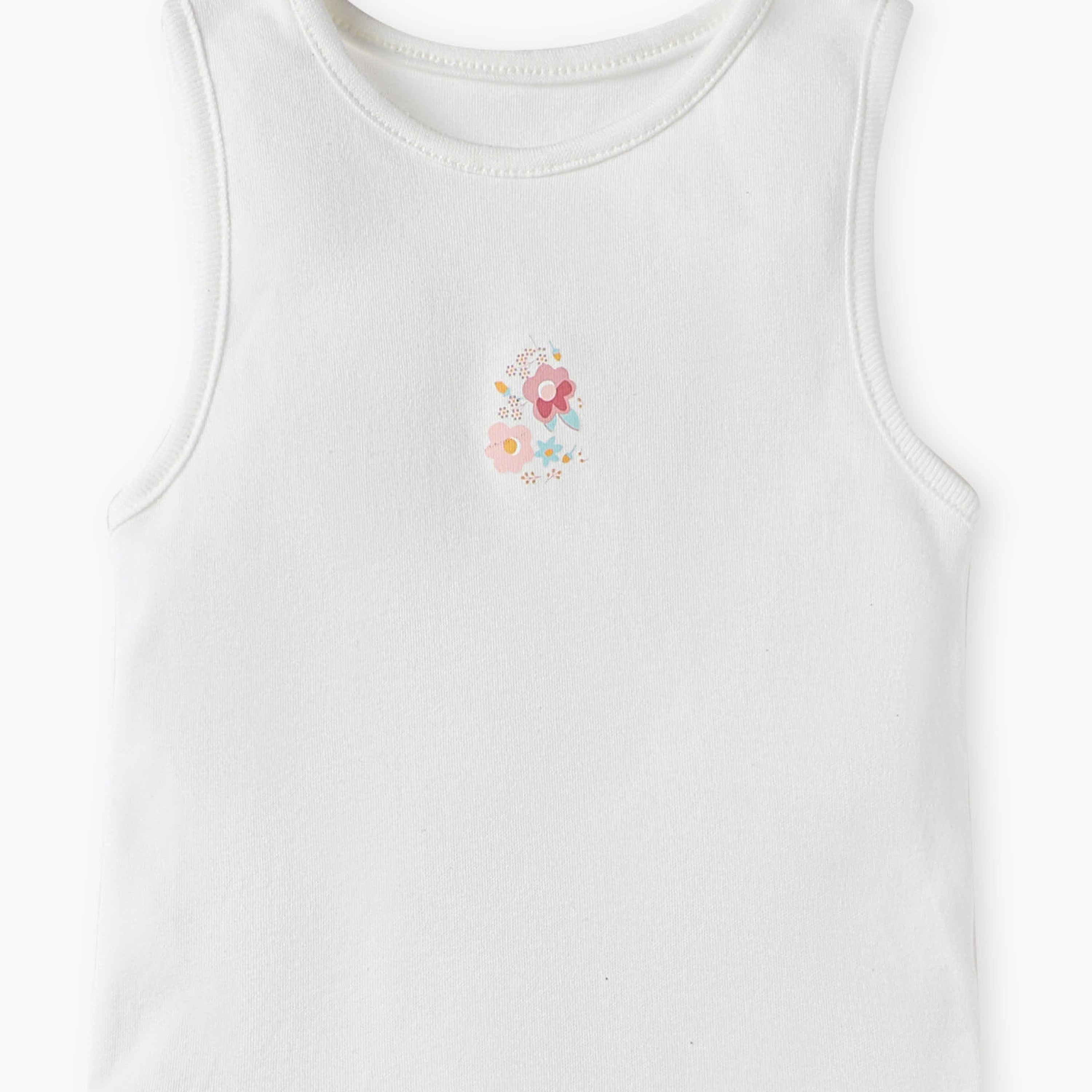 Juniors Floral Print Sleeveless Bodysuit - Set of 5