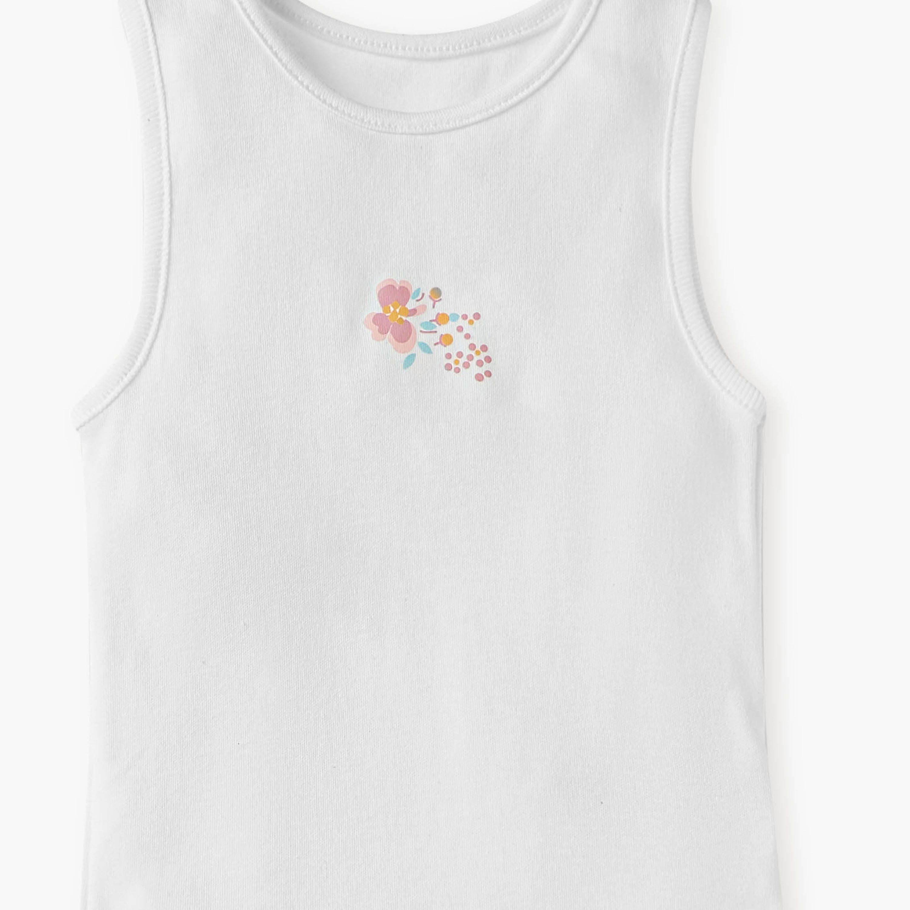 Juniors Floral Print Sleeveless Bodysuit - Set of 5