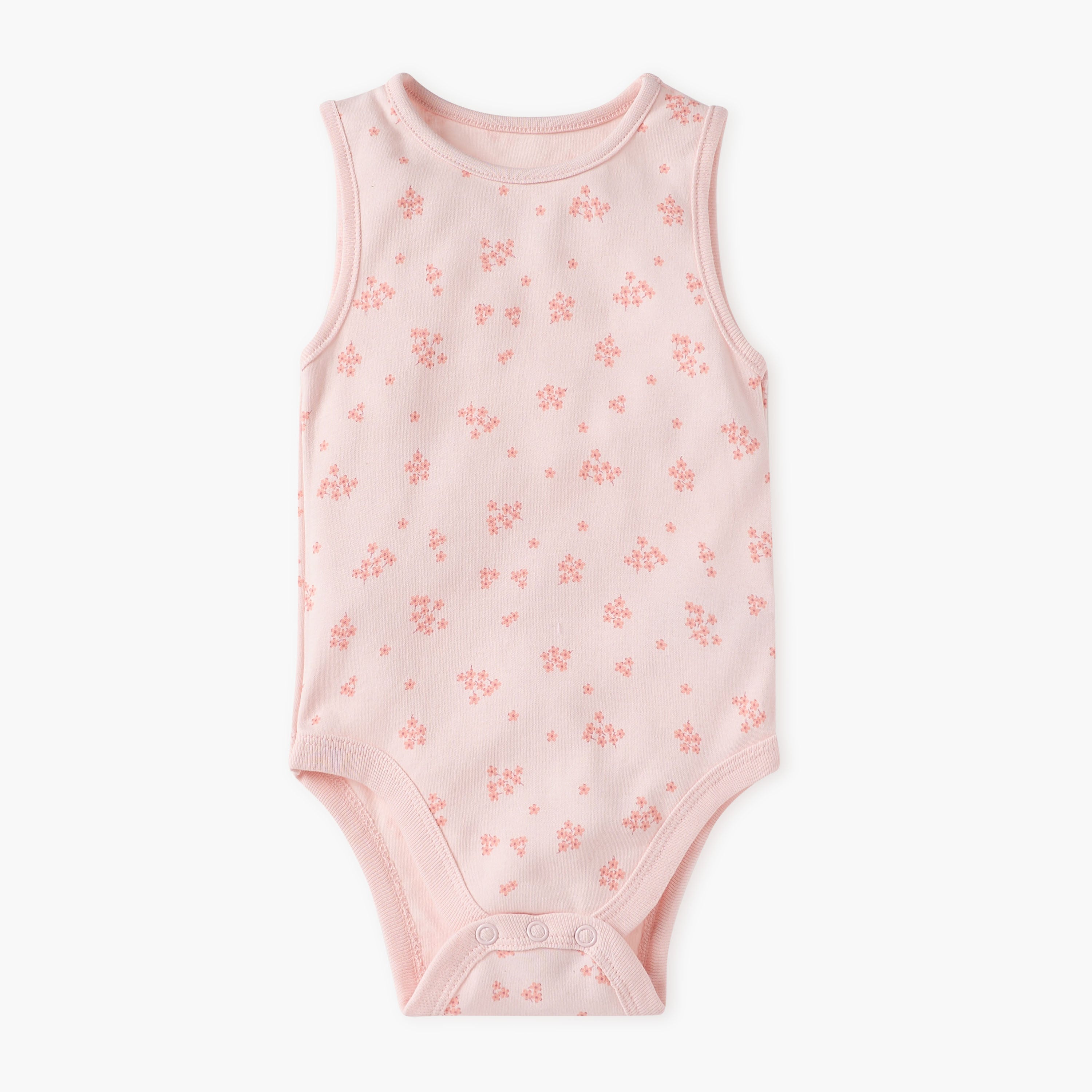 Juniors Floral Print Sleeveless Bodysuit - Set of 5