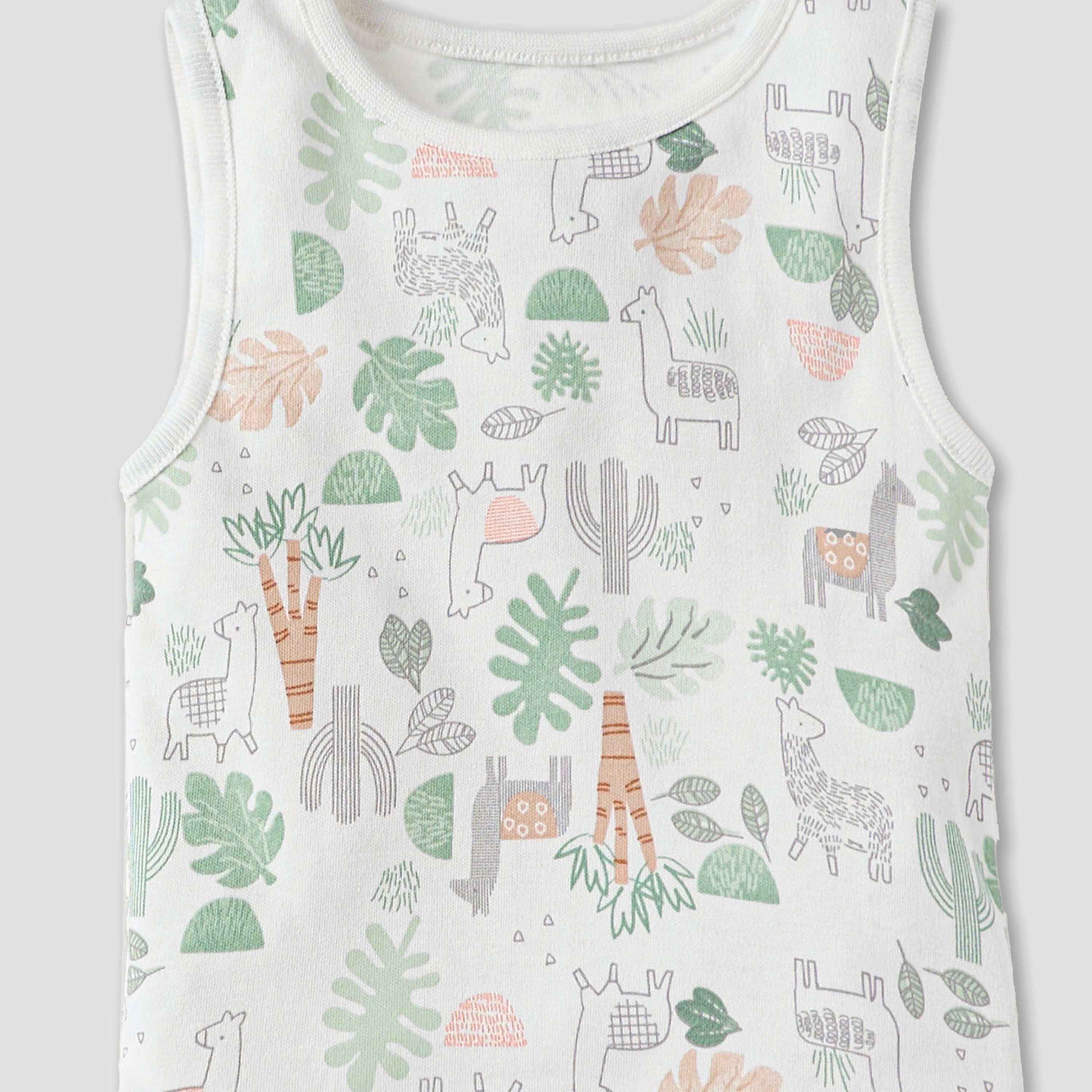Juniors Printed Sleeveless Bodysuit with - Set of 5